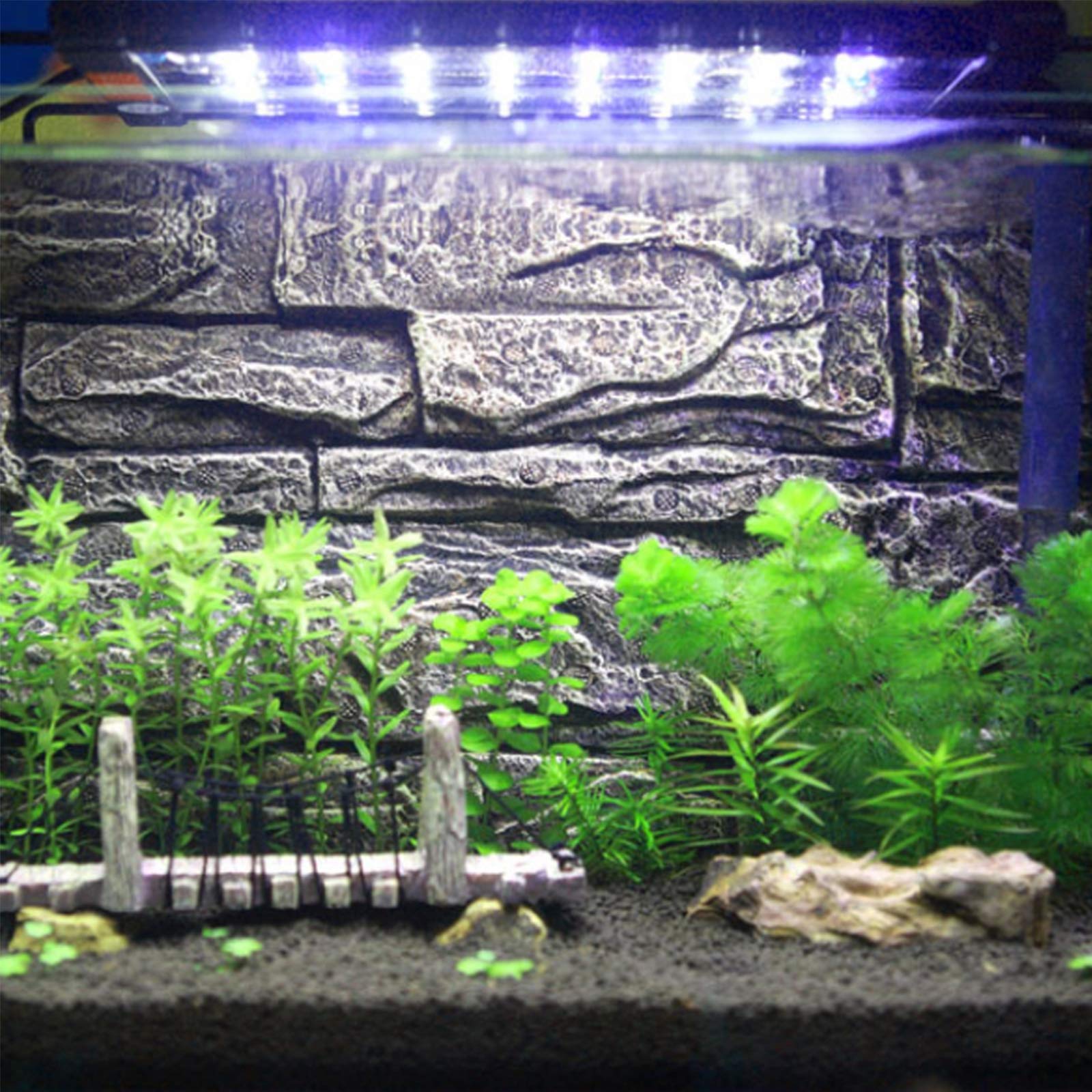 Full Spectrum LED Aquarium Light for Planted Tanks - Adjustable Brackets & 2-Channel Control with Blue/White LEDs - Perfect for Freshwater Fish Tanks, Coral Reefs & Aquatic Plants Growth