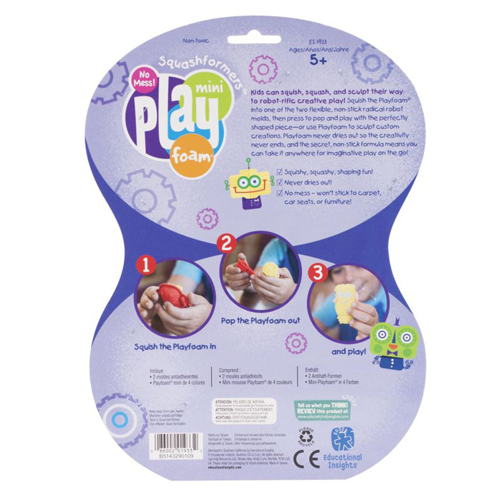 Robot Themed Playfoam Squashformers Sculpting Kit - STEM Learning Toys for Kids, Creative Modeling Clay Set for Building & Sculpting - Perfect for Classroom Activities, Birthday Gifts & Sensory Play