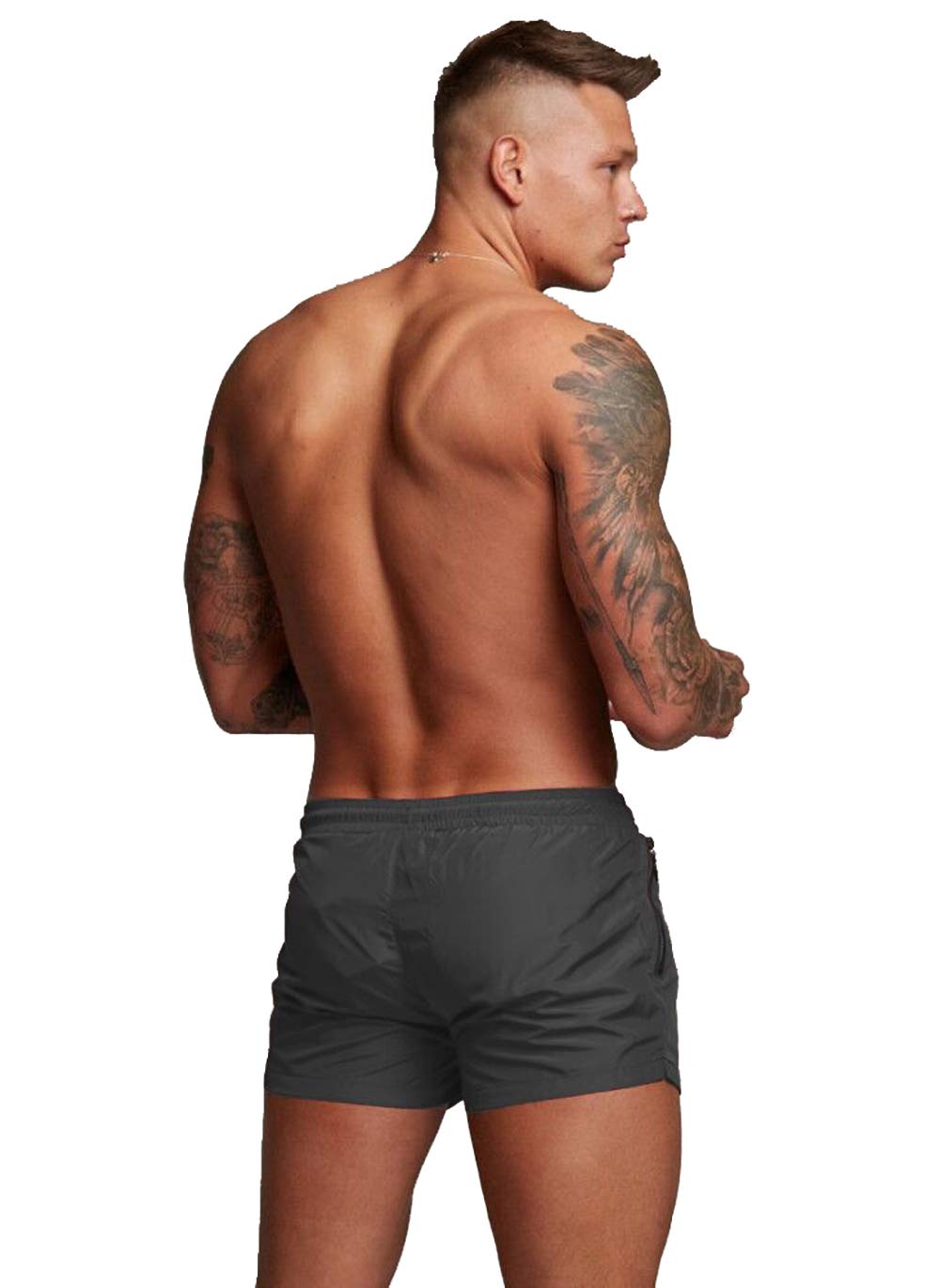 TONLEN Men's Quick-Dry Swim Trunks with Zipper Pockets - Comfortable Sports Swim Shorts for Beach, Pool & Water Activities