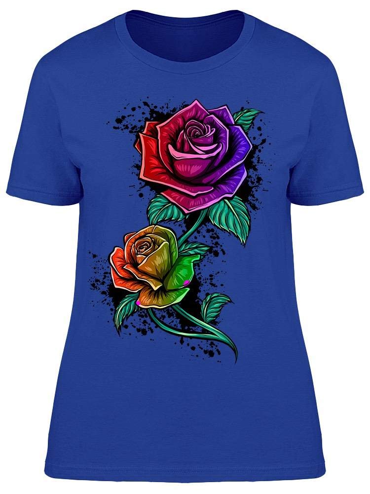 Smartprints Rose Flower T-Shirt for Women - Soft & Stylish Casual Tee for Everyday Wear, Dates, and Outings