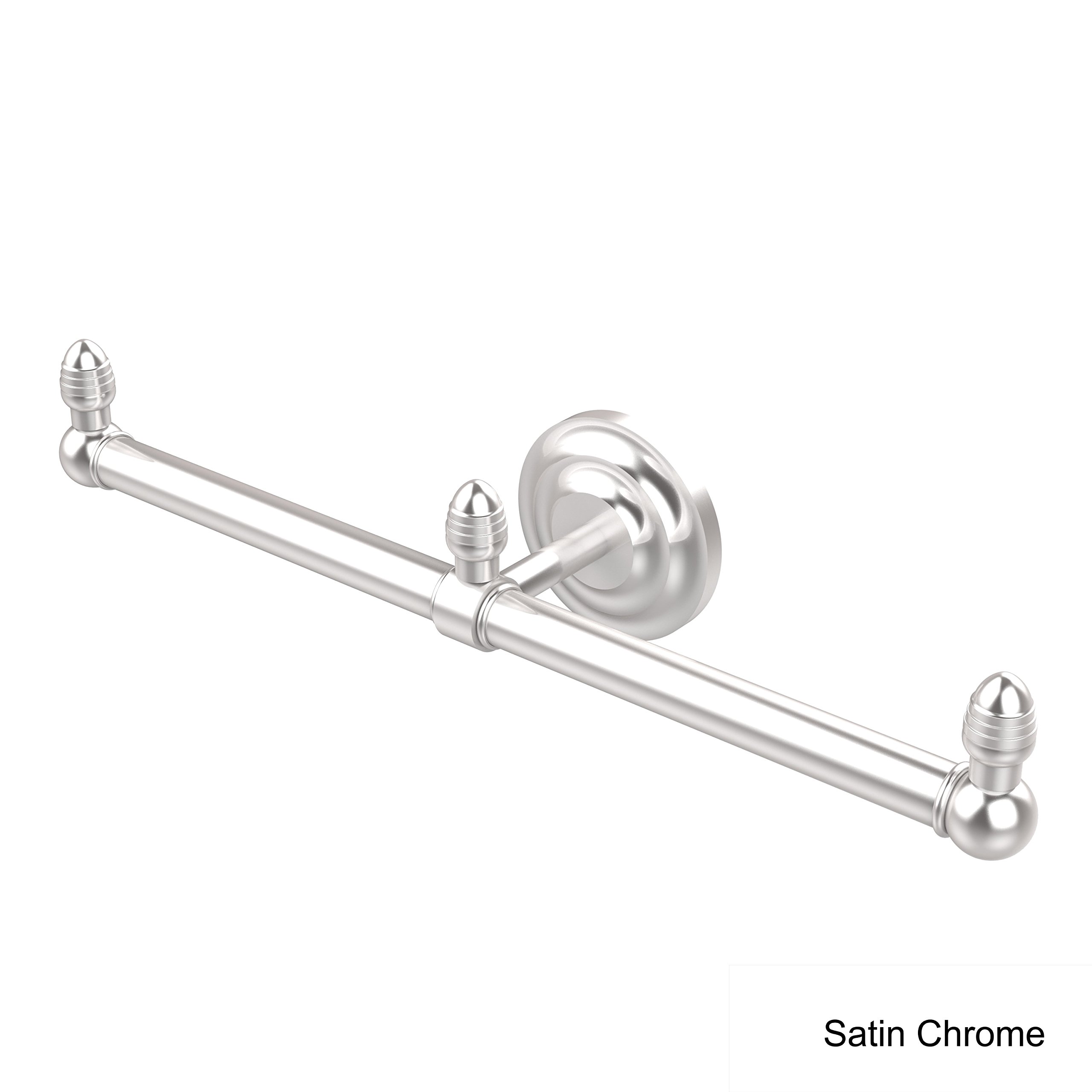 Allied Brass BPQN-HTB-2 Que Collection 2-Arm Bathroom Towel Holder, Matte Black - Perfect for Guest Bathrooms, Powder Rooms & Spa-Style Decor