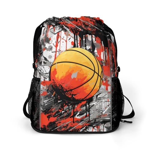 Basketball Drawstring Backpack 1 Upgraded