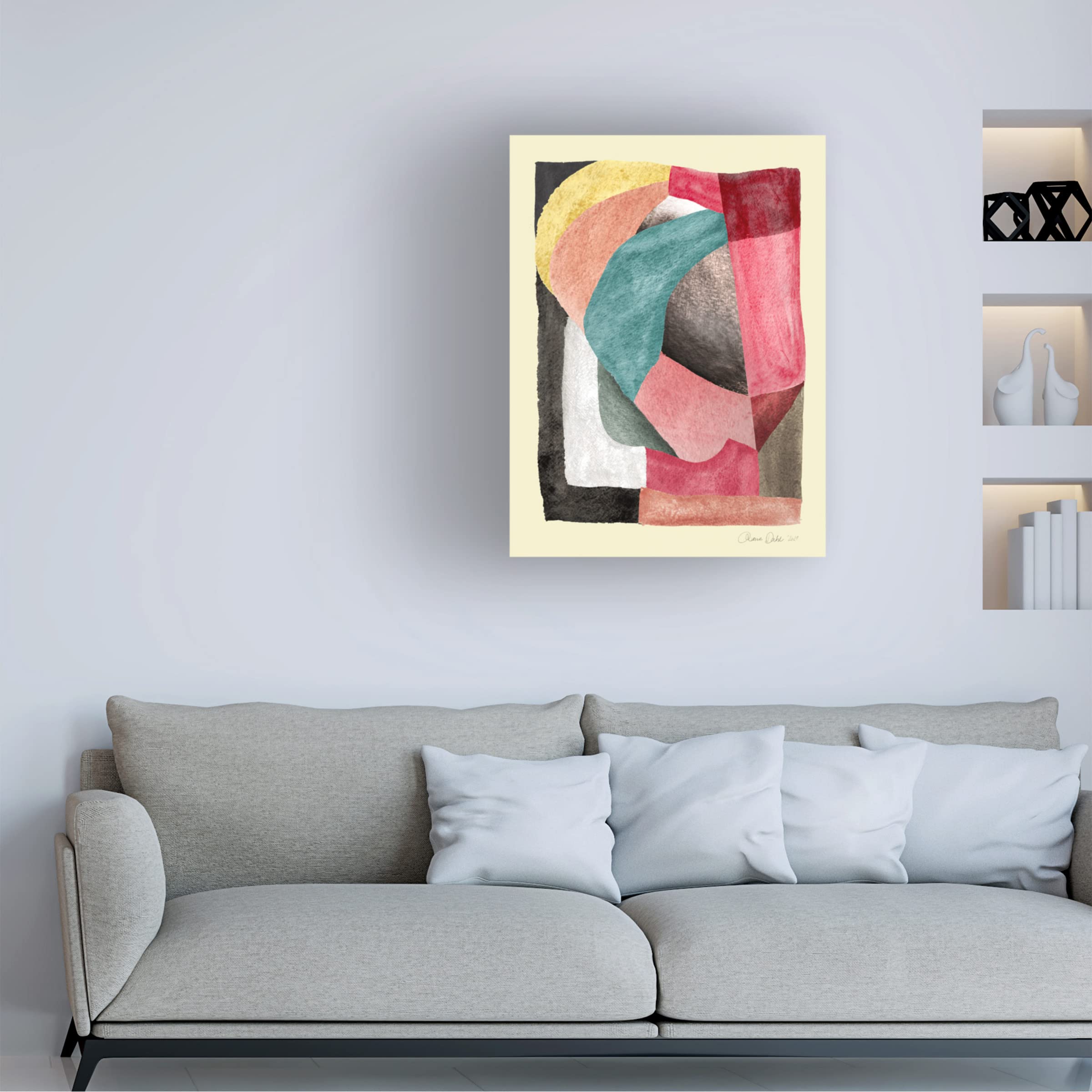Trademark Fine Art 'Compose' Abstract Canvas Wall Art by Design Fabrikken - Modern Home Decor for Living Room, Bedroom & Office