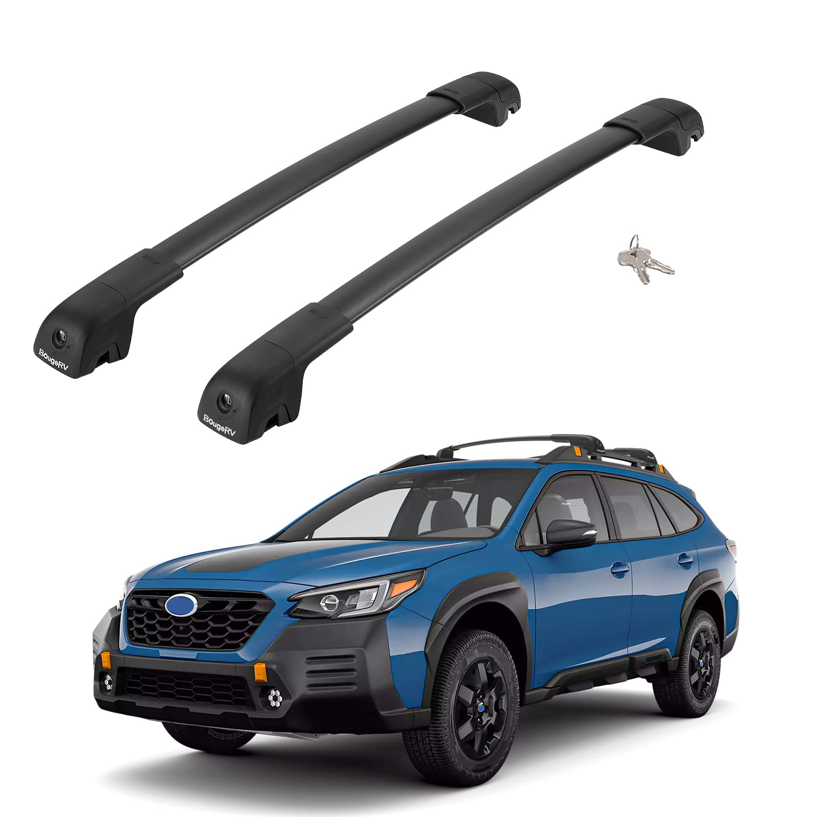 BougeRV Aluminum Roof Rack Cross Bars for Subaru Outback Wilderness 2020-2025 - Lockable Cargo Carrier System for Kayak, Canoe, Bike, Snowboard & Luggage | Perfect for Outdoor Adventures, Camping & Road Trips