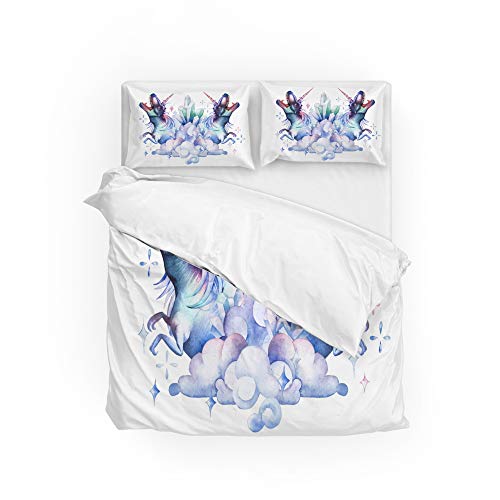 Two Watercolor Dinocorns Roaring