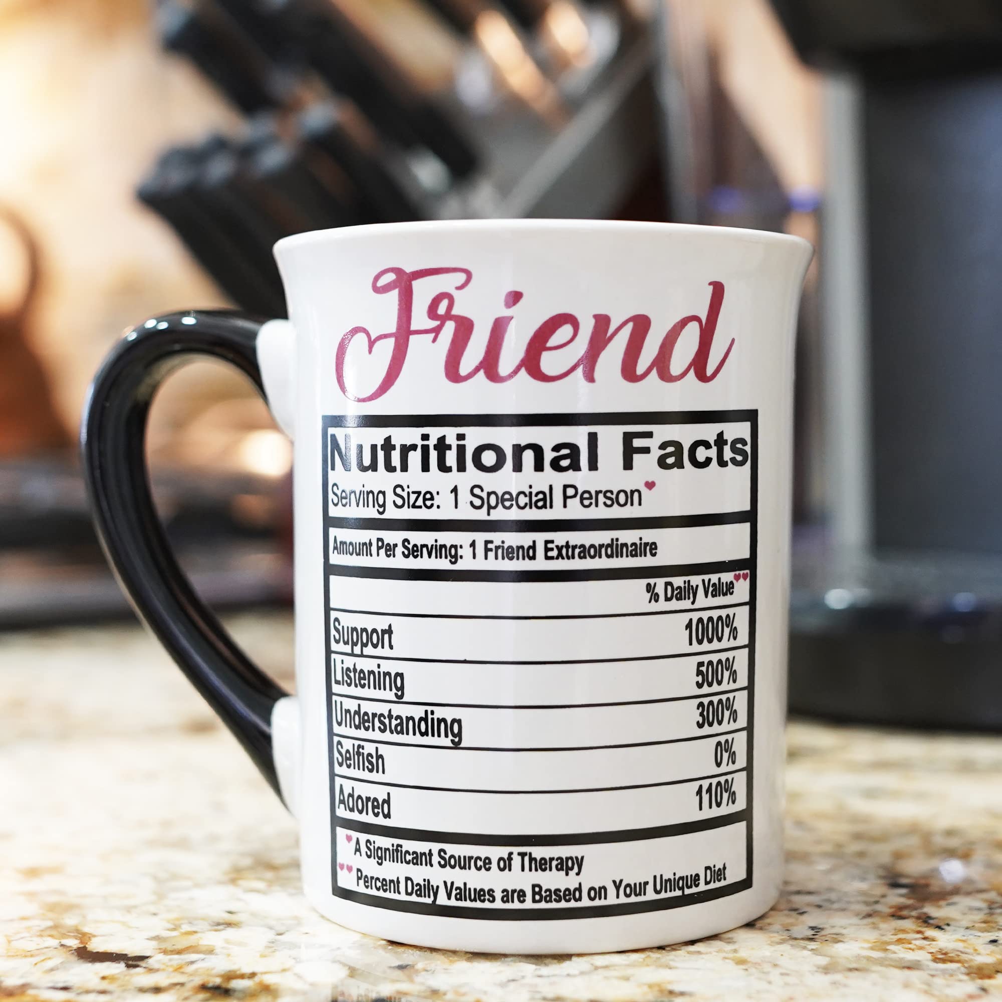 Cottage Creek 16oz Ceramic Best Friend Coffee Mug - Thoughtful Friend Gift for Birthdays, Holidays & Daily Coffee Rituals
