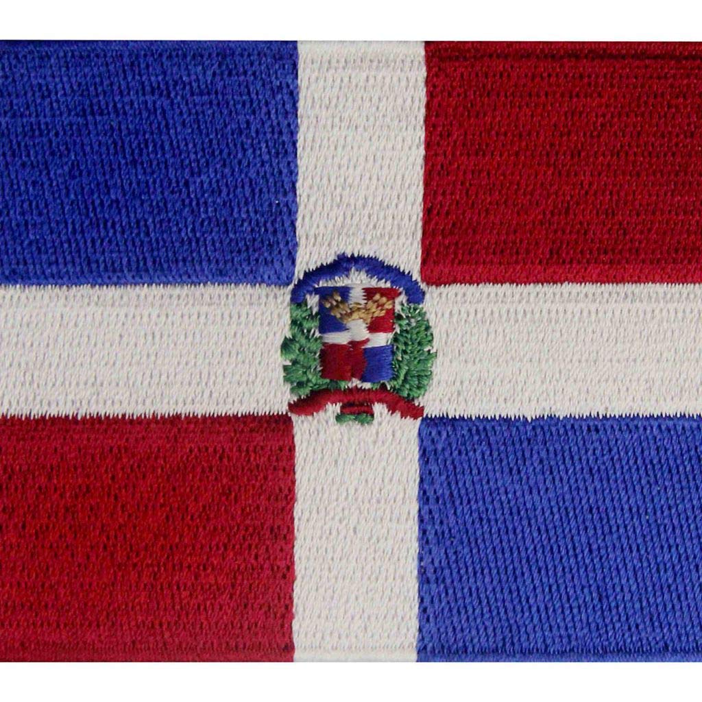 Dominican Republic Flag Patch - Embroidered Iron On & Sew On National Emblem for Caribbean Pride | Perfect for Backpacks, Jackets, Hats & DIY Crafts