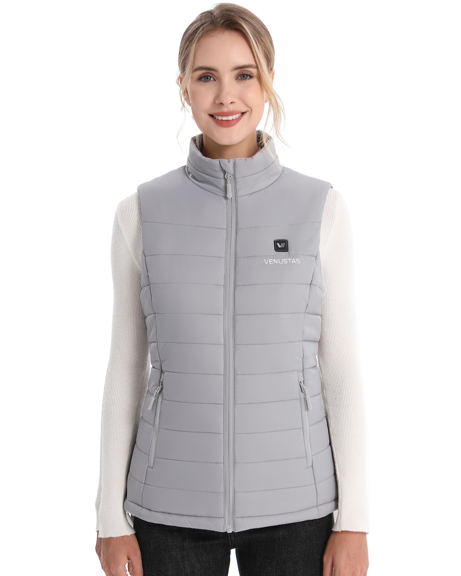 Venustas Women's Heated Vest with Rechargeable Battery - Lightweight Quilted Winter Jacket for Outdoor Activities, Hiking, and Cold Weather Fashion