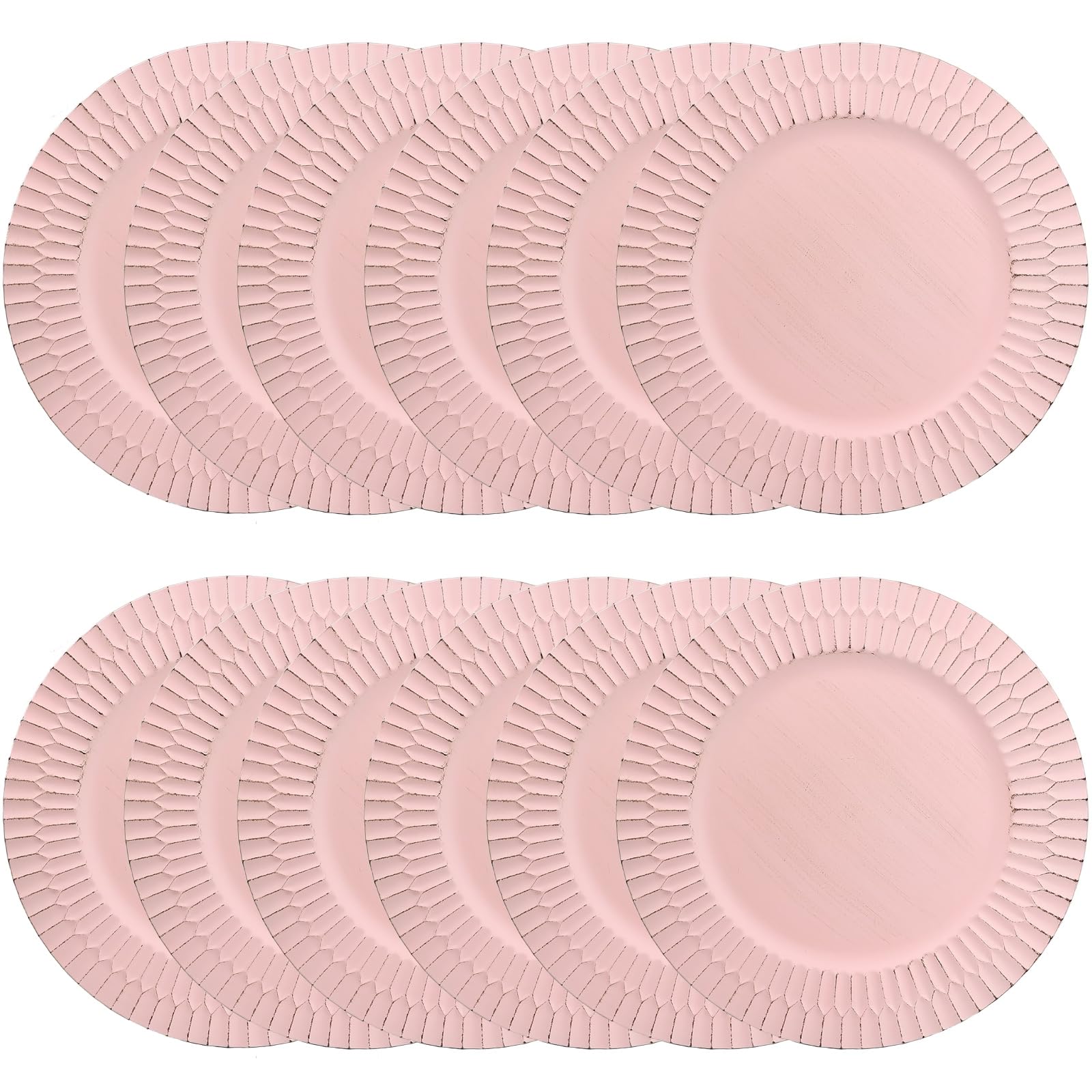 12-Pack Pink Charger Plates 13