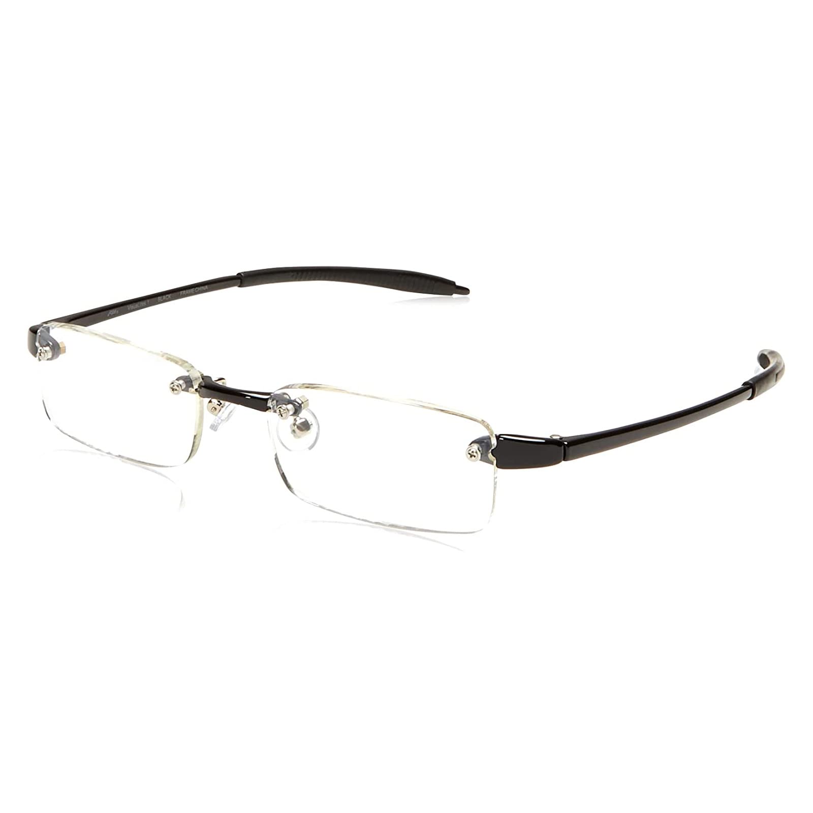 Lightweight Rimless Rectangle Reading Glasses for Men & Women - Visualites 1 - Perfect for Reading, Office Work & Daily Use