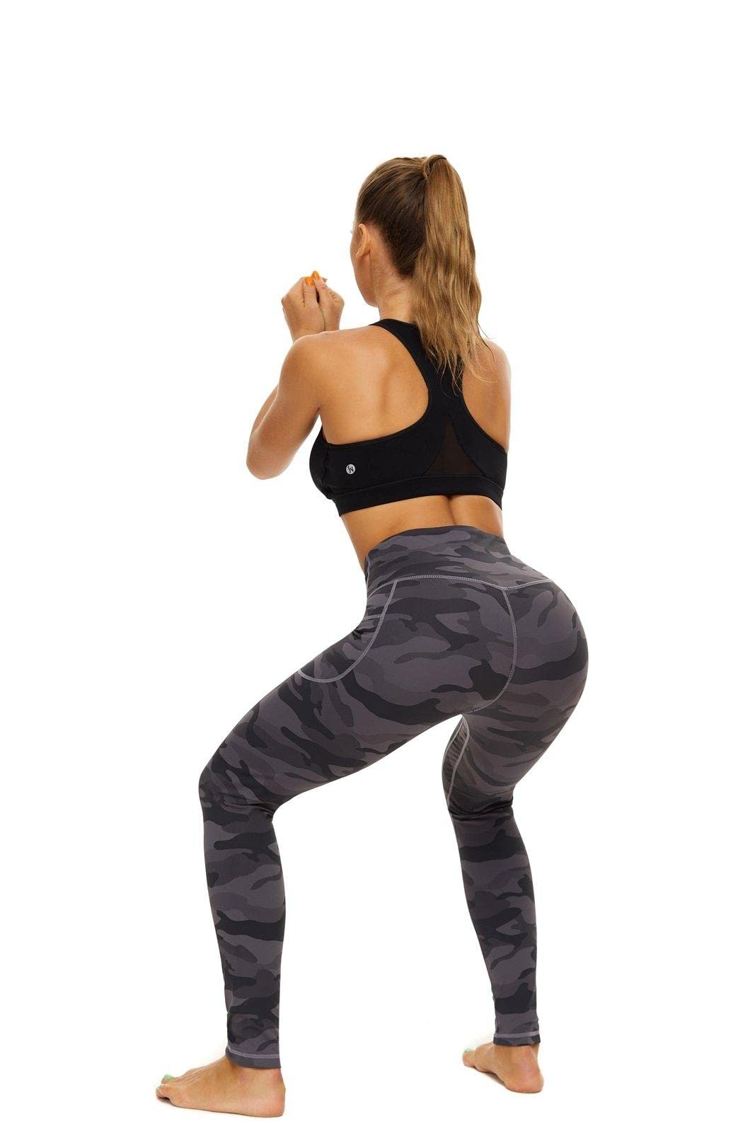 CCKO High Waisted Yoga Pants for Women with Pockets - Stretchy Workout Leggings with Tummy Control - Perfect for Gym, Running & Everyday Wear