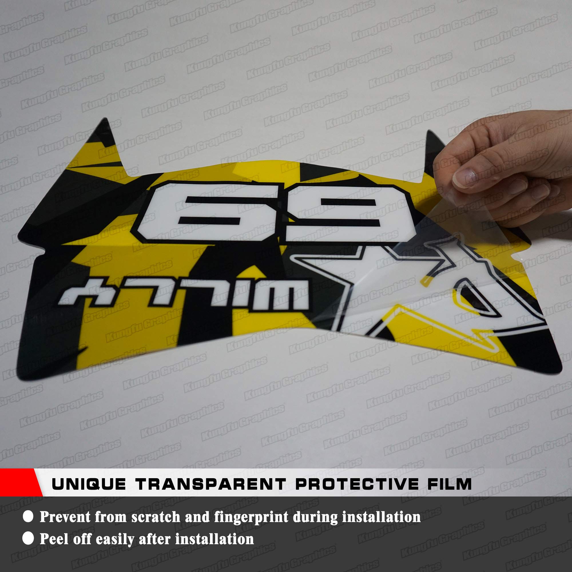 Custom Kungfu Graphics Decal Kit for 2007-2008 Kawasaki KXF250 KX250F Dirt Bike - KW2F0608003-KO - Perfect for Motocross Racing & Off-Road Adventures