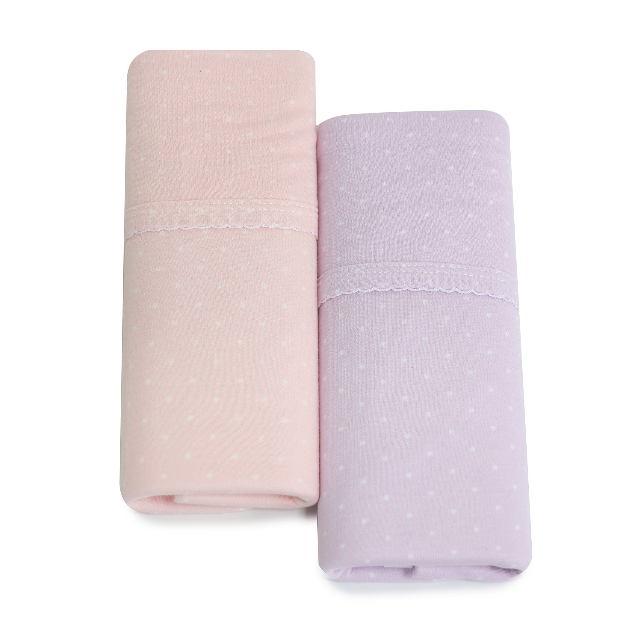 Soft Pink & Lilac Jersey Swaddle Wrap for Newborns - 2 Pack Breathable Baby Blanket for Swaddling, Sleeping & Photo Shoots - Perfect Baby Shower Gift