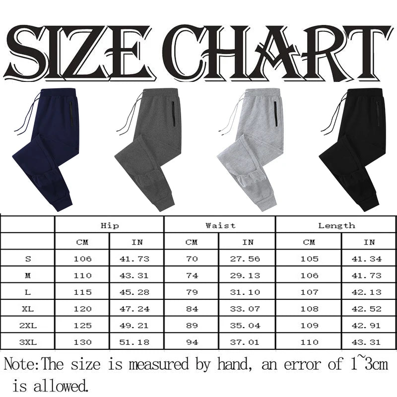 Men's Sweatpants with Side Zipper Pockets - Elastic Waist Joggers & Track Pants for Gym, Running, Workout & Casual Wear - Comfortable Baggy Sport Pants for Fitness & Lounge