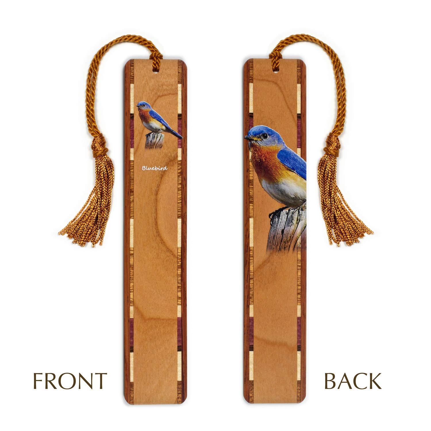 Personalized Double-Sided Wooden Bookmark with Tassel - Handcrafted in USA - Perfect Gift for Book Lovers, Readers & Writers - Great for Reading, Journaling & Bible Study