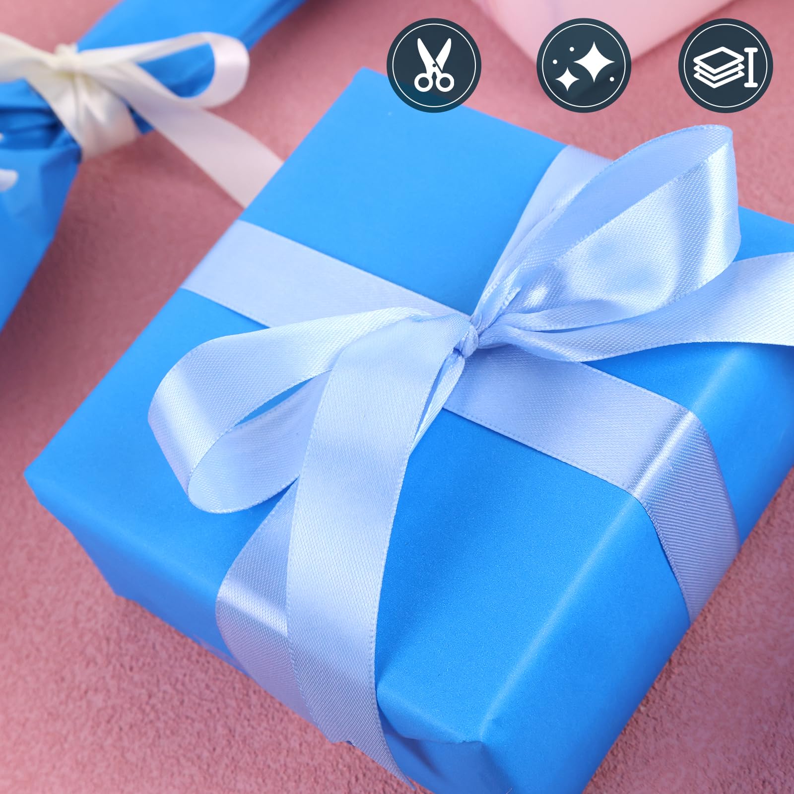 Premium Blue Wrapping Paper Roll - 17
