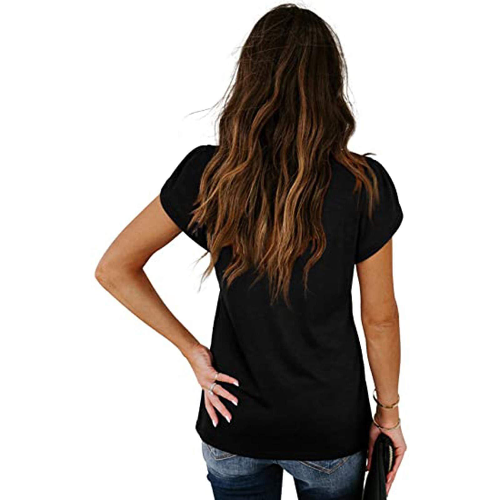 Ollysqiar Women's Short Sleeve Tops - Affordable Casual Shirts Under $10 | Perfect for Summer Outfits, Work Wear & Everyday Comfort