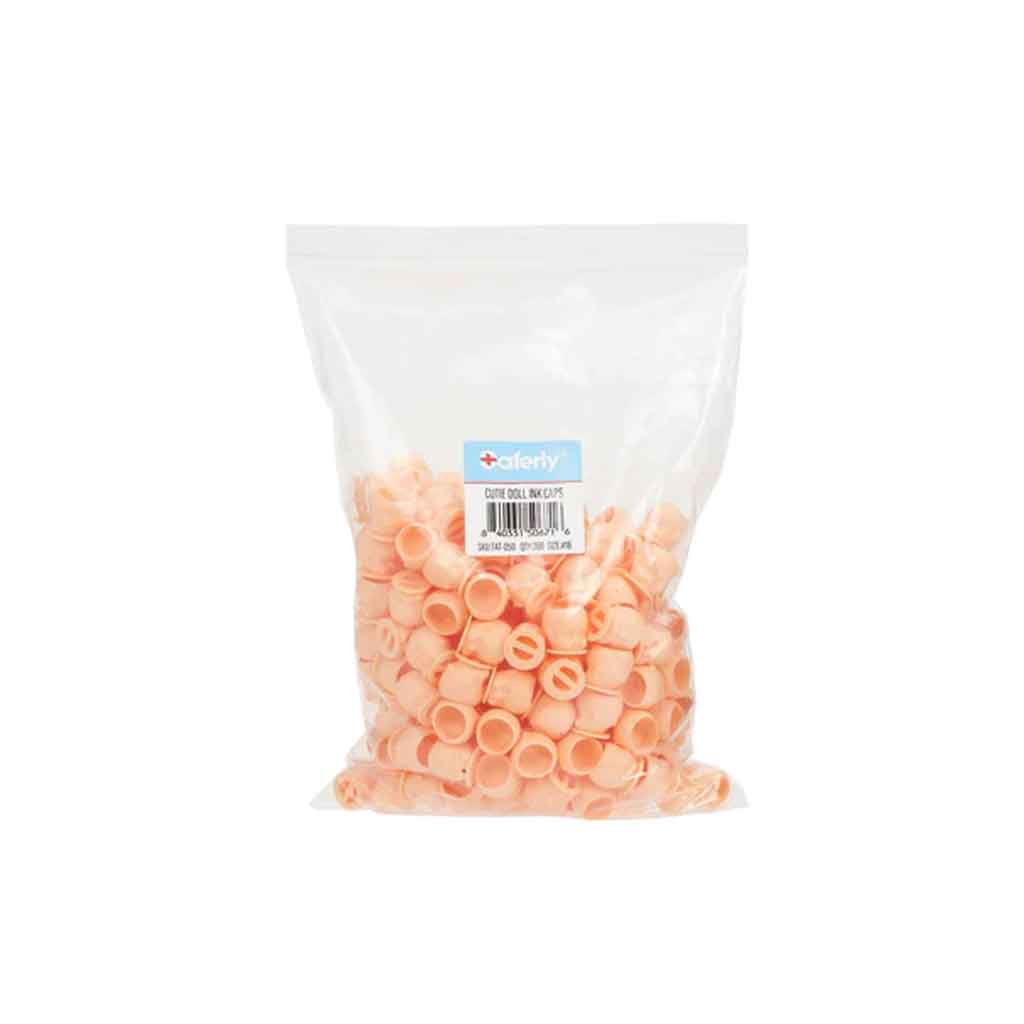 Cutie Doll Head Ink Caps Size #16 (Large) - 200 Count - Safe & Non-Toxic for DIY Doll Making & Craft Projects - Perfect for Hair Styling, Wig Making & Creative Play