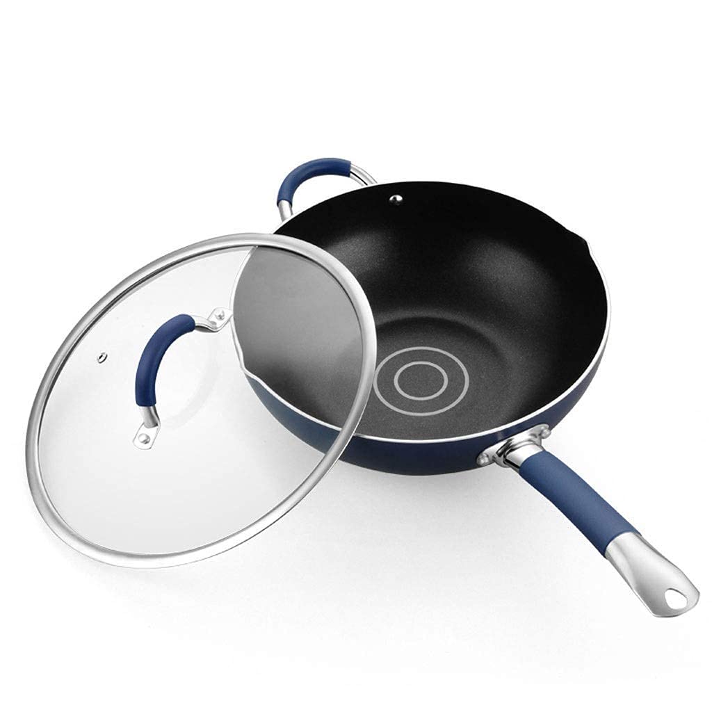 Best Nonstick Wok Pan Set with Lid, Frying Basket & Steam Rack - Carbon Steel Stir Fry Pan for Asian Cooking, Perfect for Sautéing, Deep Frying & Steaming Vegetables at Home