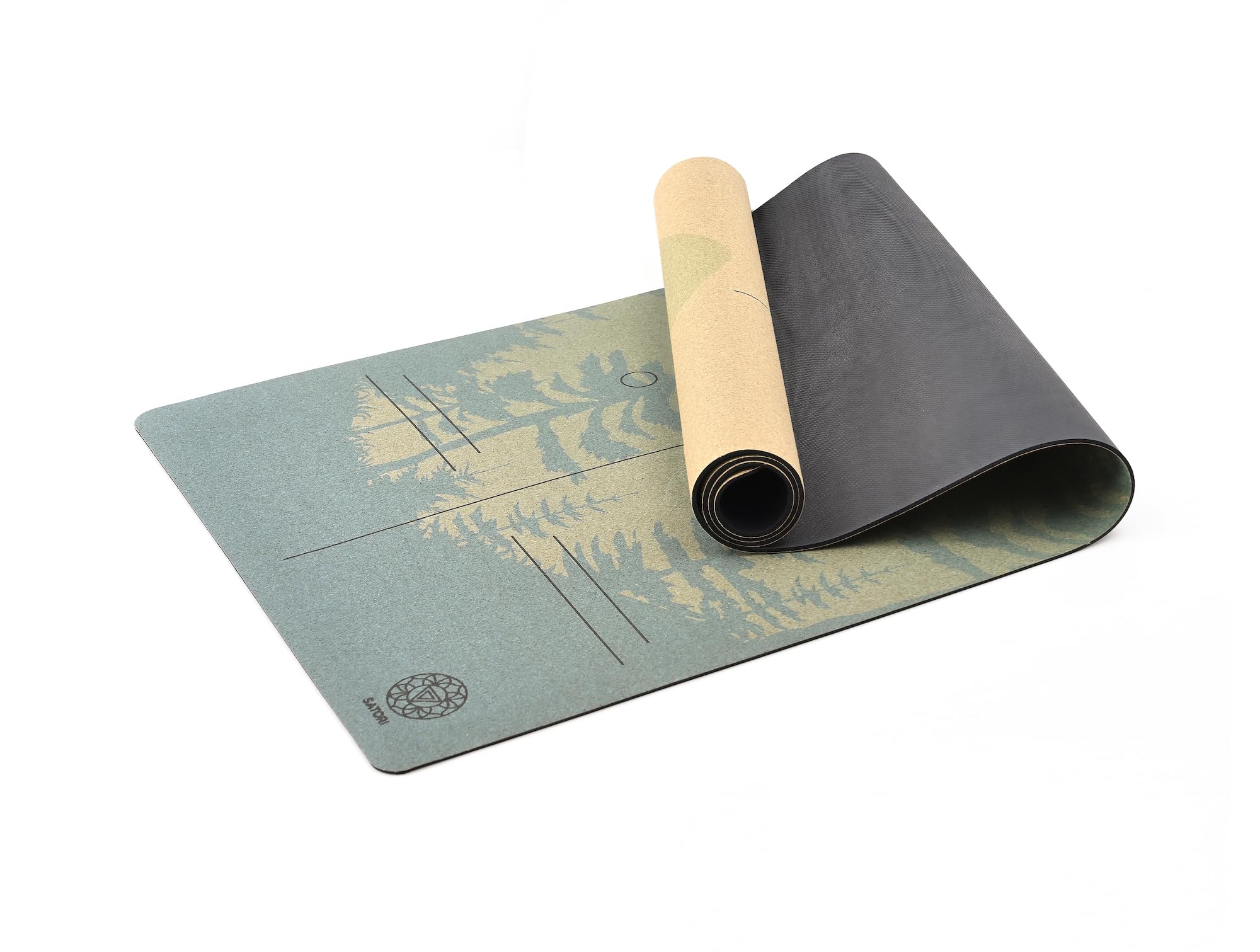 Premium Cork Yoga Mat with Natural Rubber Base - Extra Large, Thick & Supportive - Non-Slip, Non-Toxic & Sweat-Resistant - Eco-Friendly Exercise Mat for Home, Studio & Outdoor Yoga Practice
