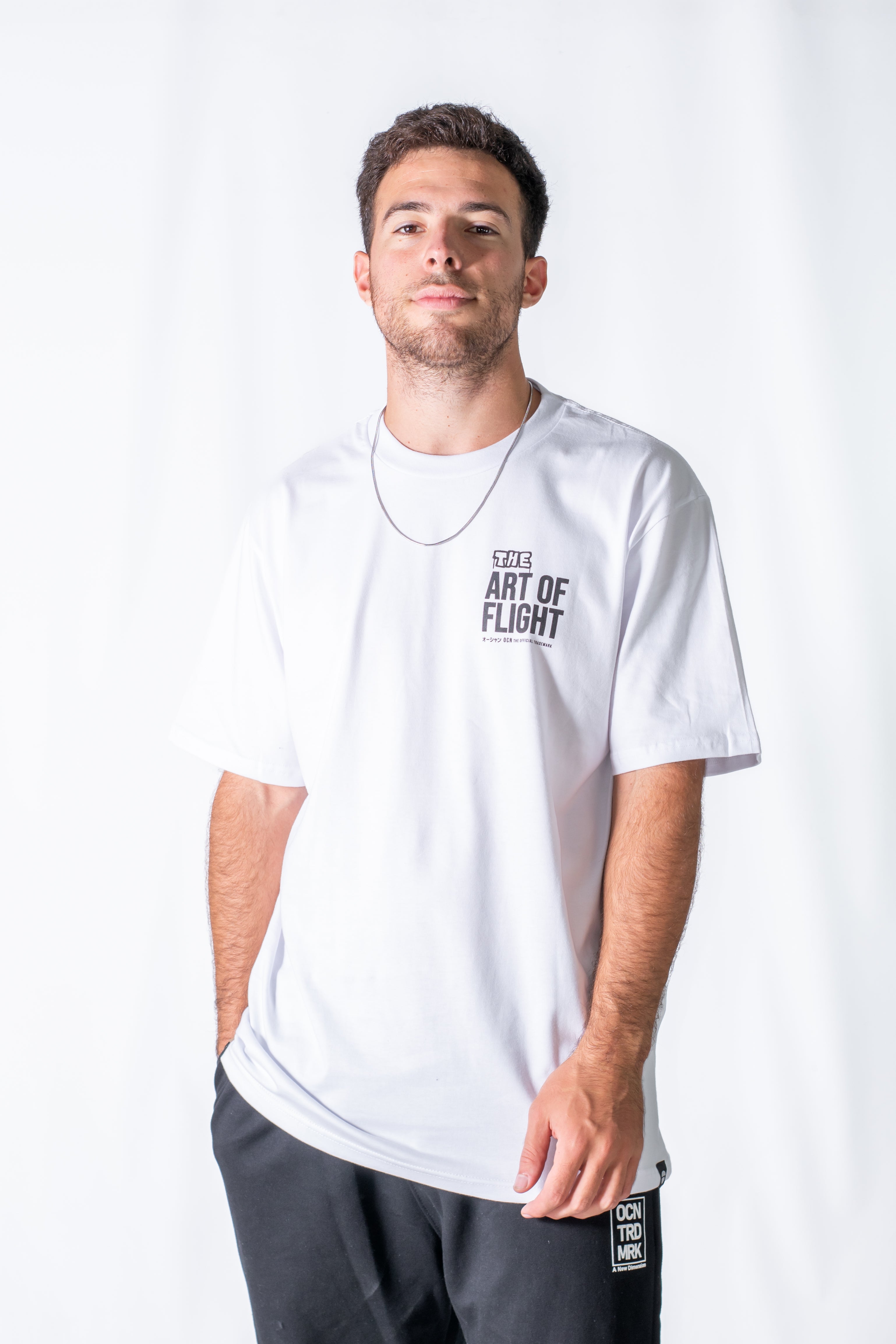 Premium Men's T-Shirt Ocn - Soft Cotton White E2 - Casual Wear & Everyday Comfort for Men