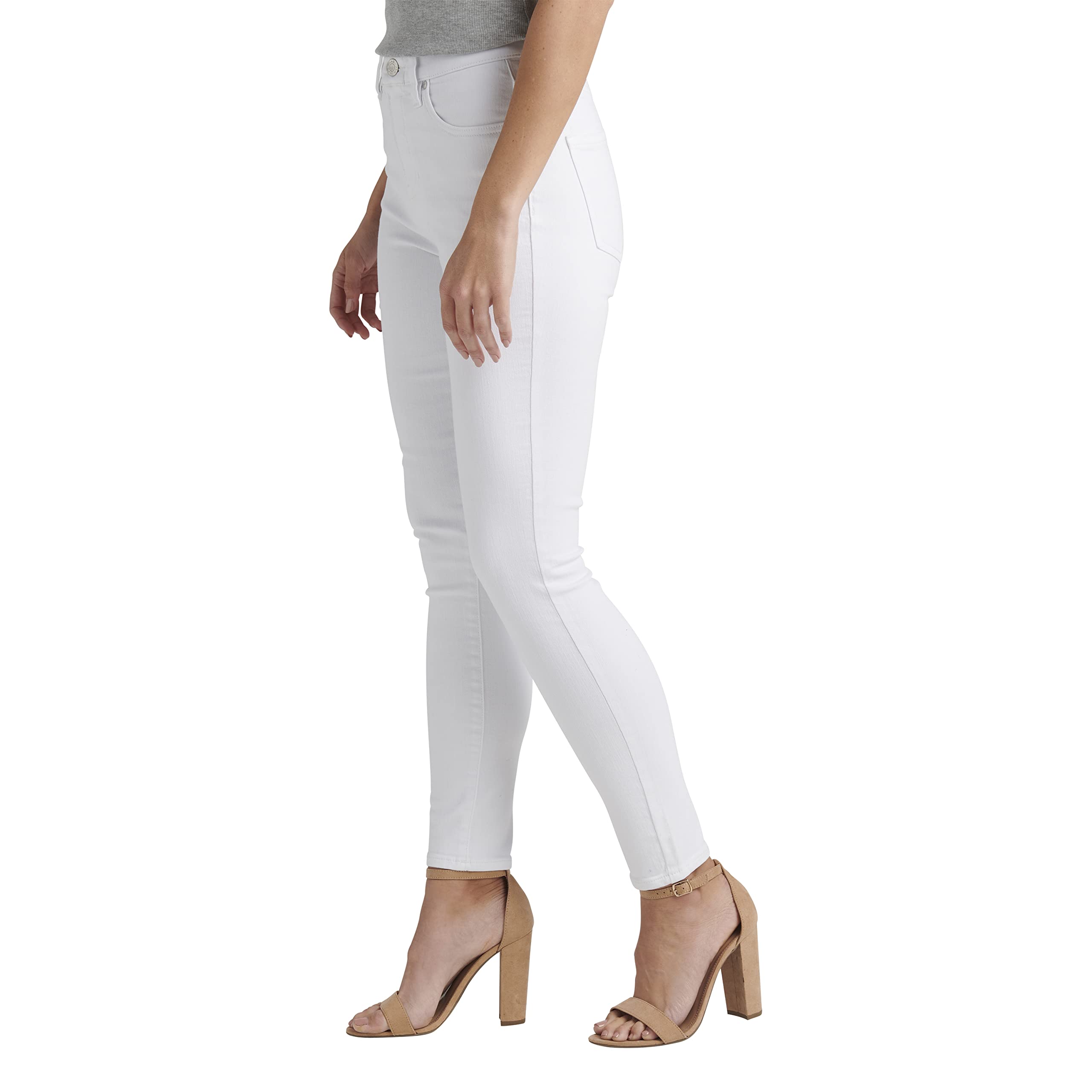 **JAG Jeans Women's Valentina High Rise Skinny Pull-On Jeans - Legacy, White, Size 10 | Stretch Comfort for Work, Casual & Night Out**