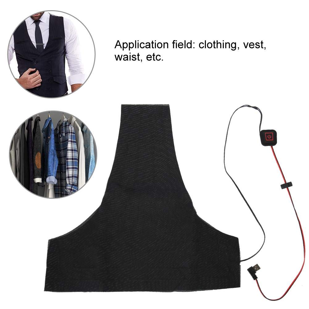 Vbestlife USB Heated Clothing Kit - Electric Heating Pad for Back, Winter Warmth with Alloy Fiber, Waterproof & Washable, Adjustable Temperature - Perfect for Outdoor Activities, Office, and Home Use