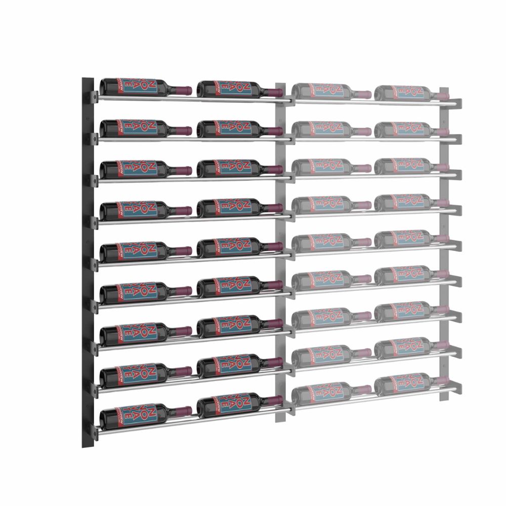 Evolution 45-Inch Tall 2-Column Wine Wall Extension - Expandable Wine Rack for Home Bar, Kitchen & Dining Room Storage