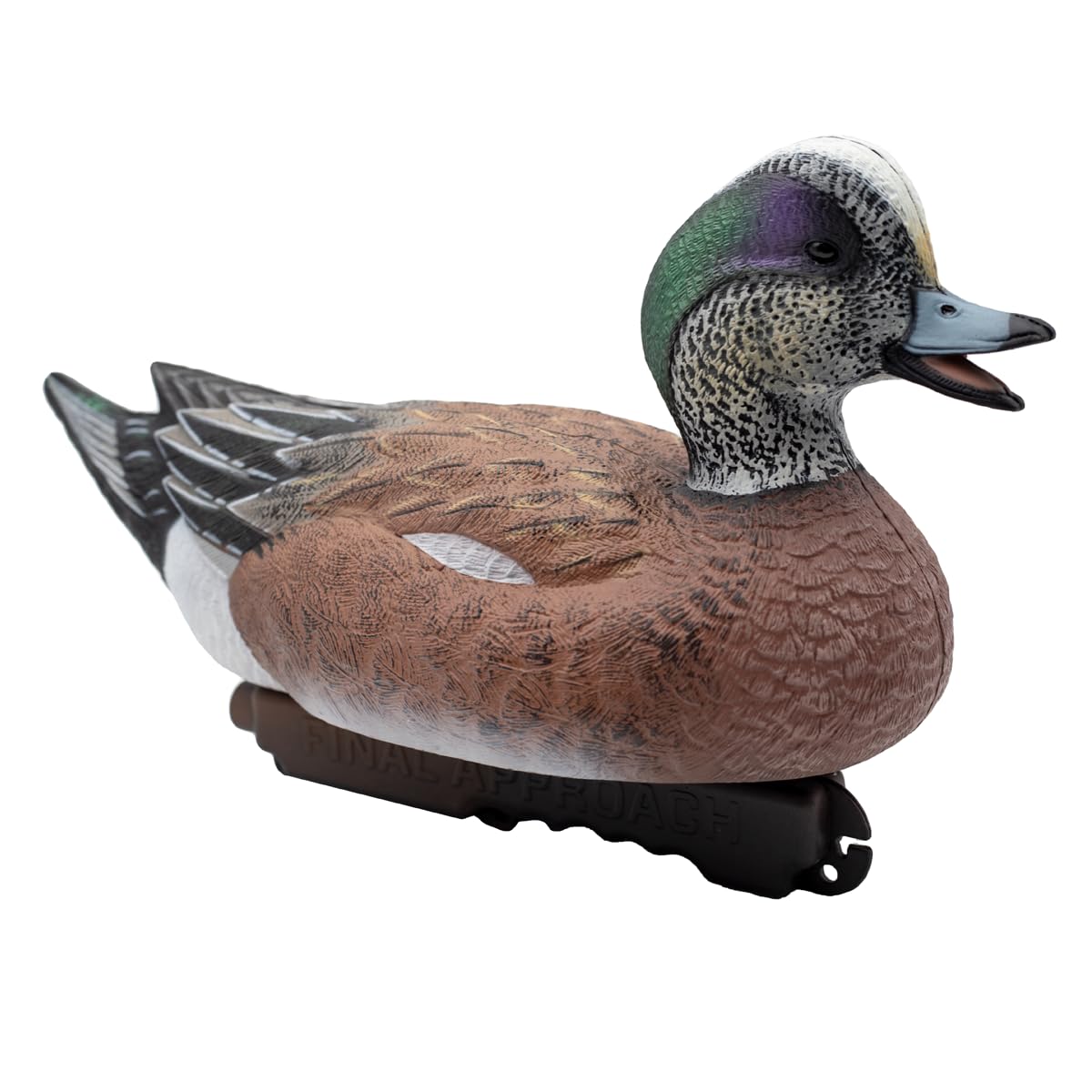 Final Approach Live Wigeon Floater Duck Decoys - 6 Pack Realistic Brown Hunting Decoys for Waterfowl Hunting & Outdoor Wildlife Attraction