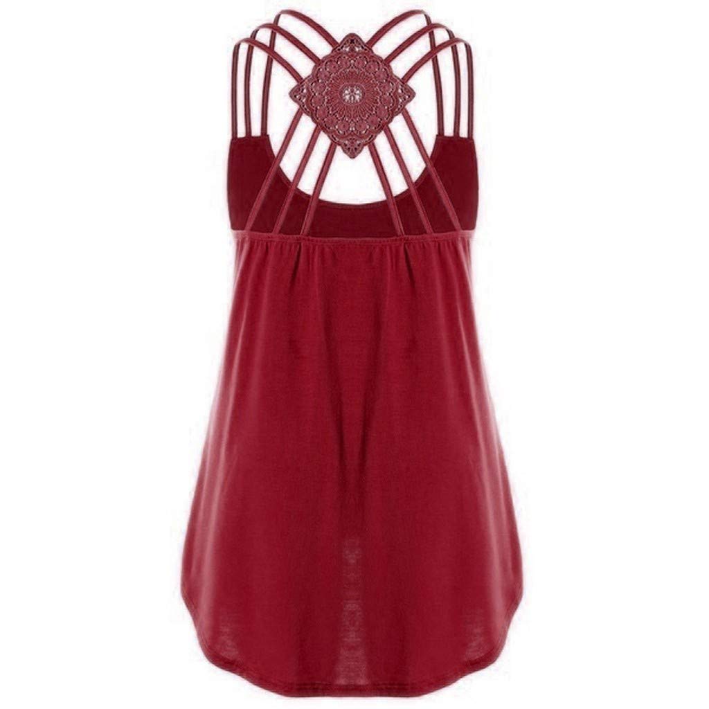 Women's Loose Sleeveless Cross Back Tank Top with V-Neck & Layered Hem - Casual Summer Tops for Beach, Yoga, and Everyday Wear