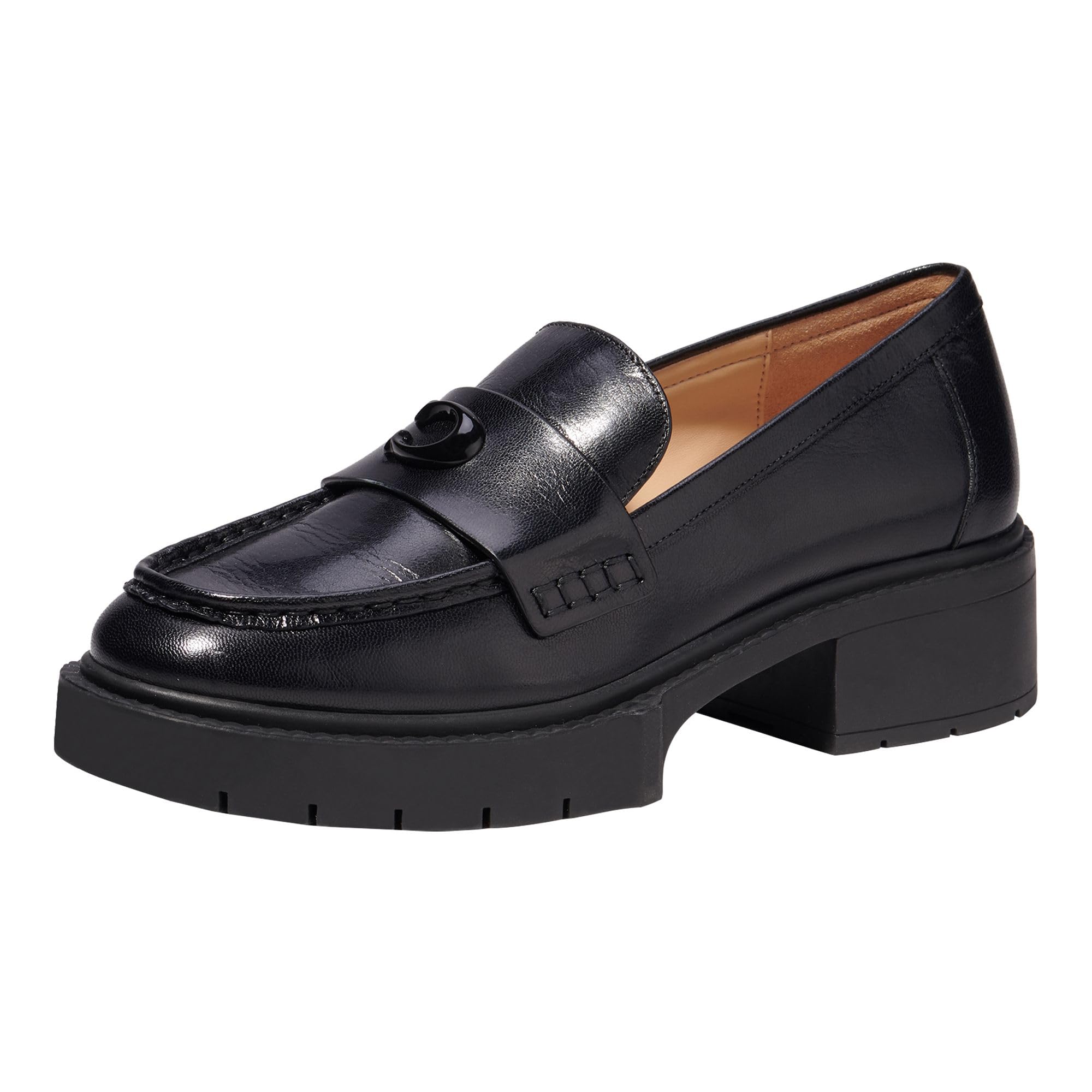Coach Women's Leah Platform Loafer Shoes - Comfortable & Stylish Slip-On for Work, Office & Casual Outfits | Premium Leather Dress Shoes for Women