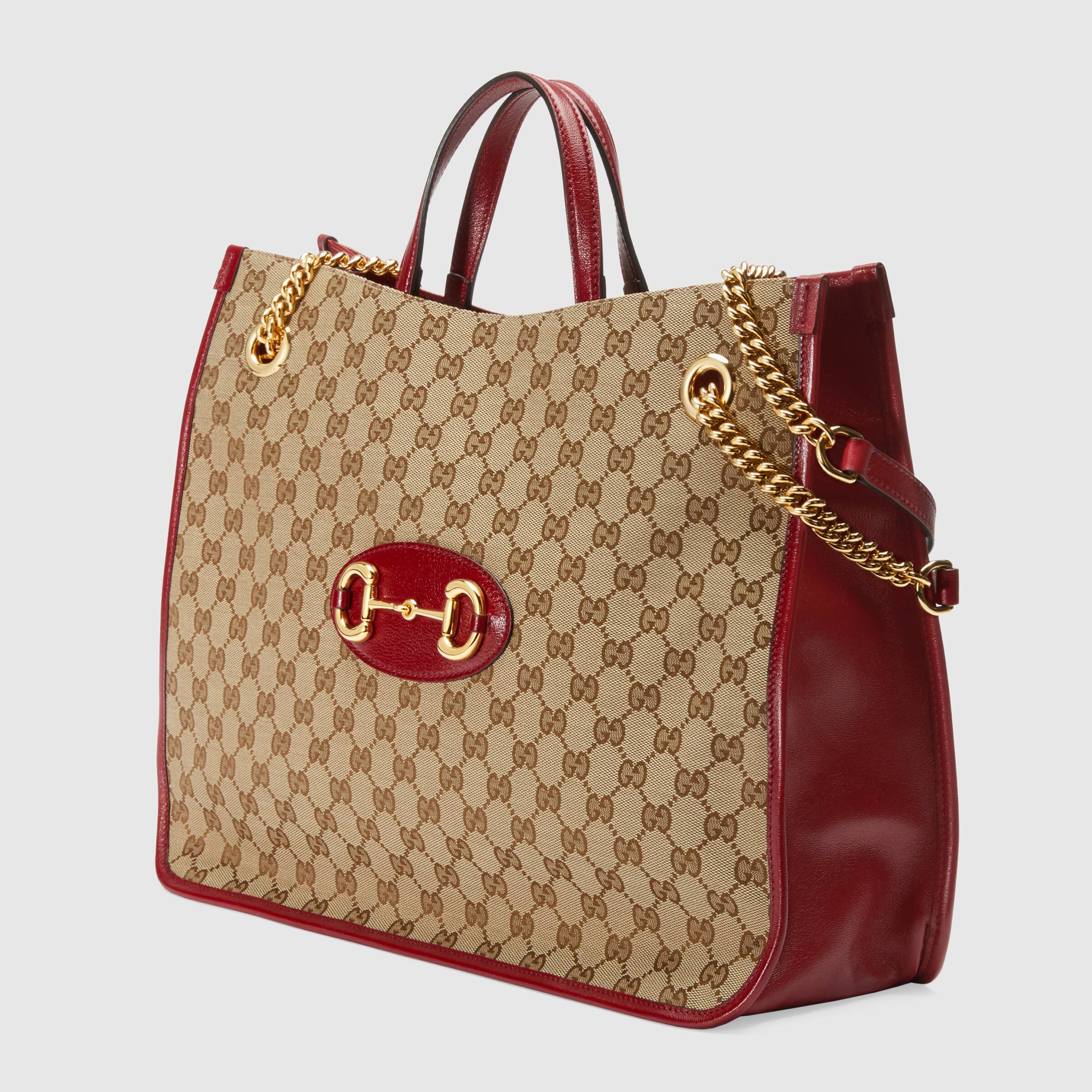 Gucci 1955 Horsebit Large Tote Bag in Red - Luxury Leather Handbag for Women, Perfect for Work, Travel & Everyday Use