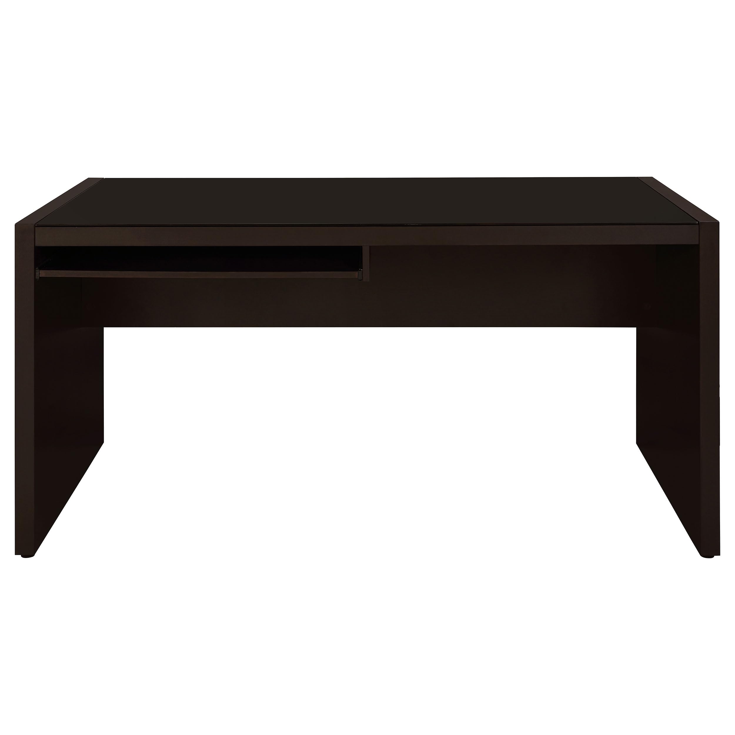 Skylar Computer Desk with Keyboard Drawer by Coaster Furniture - Cappuccino Finish 800901 | Home Office Desk for Small Spaces, Gaming & Study