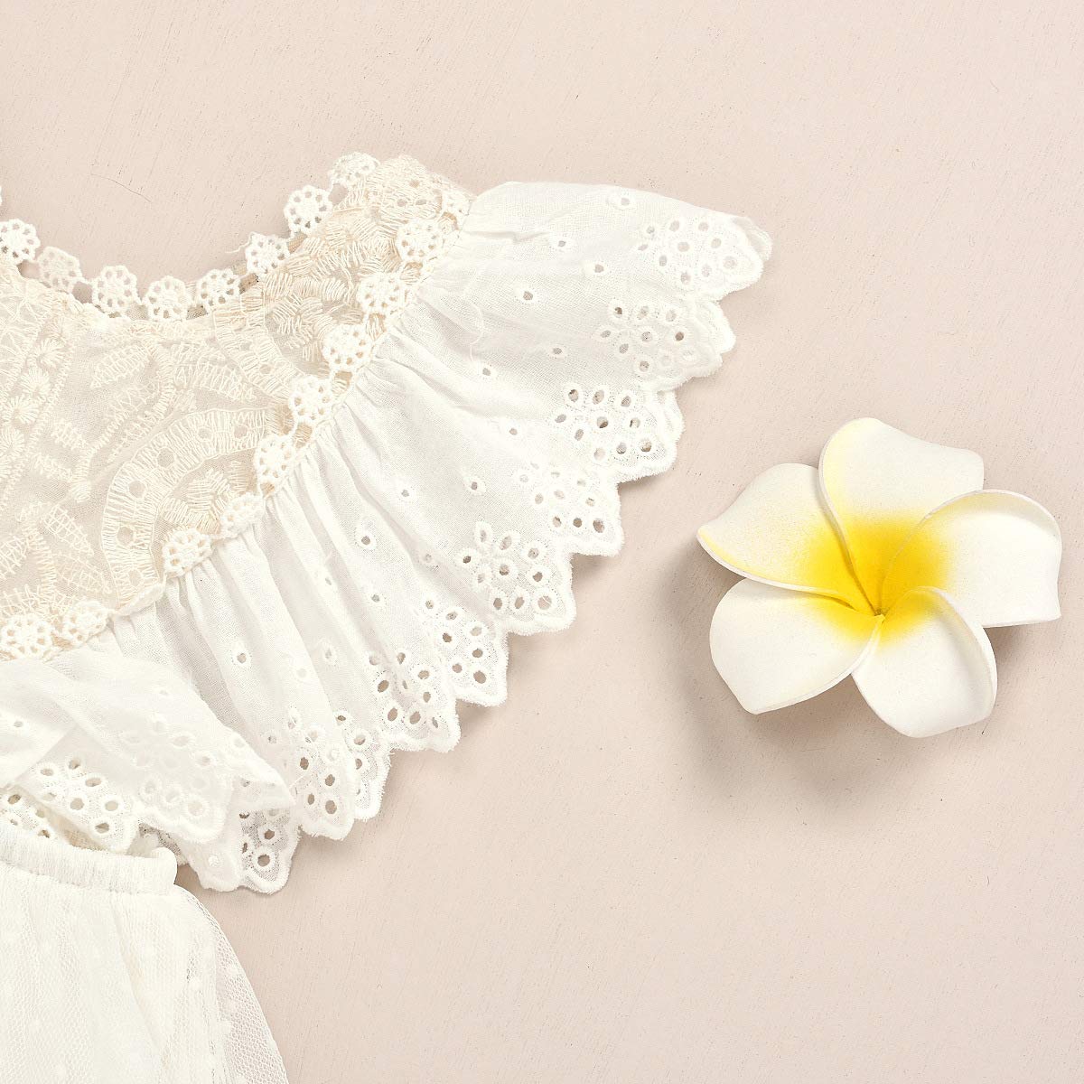 Newborn Baby Girls Clothes | Infant Ruffle Sleeveless Romper Bodysuit with Lace Tutu Dress | Cute Jumpsuit Outfits for 0-12 Months | Perfect for Photoshoots, Parties & Special Occasions