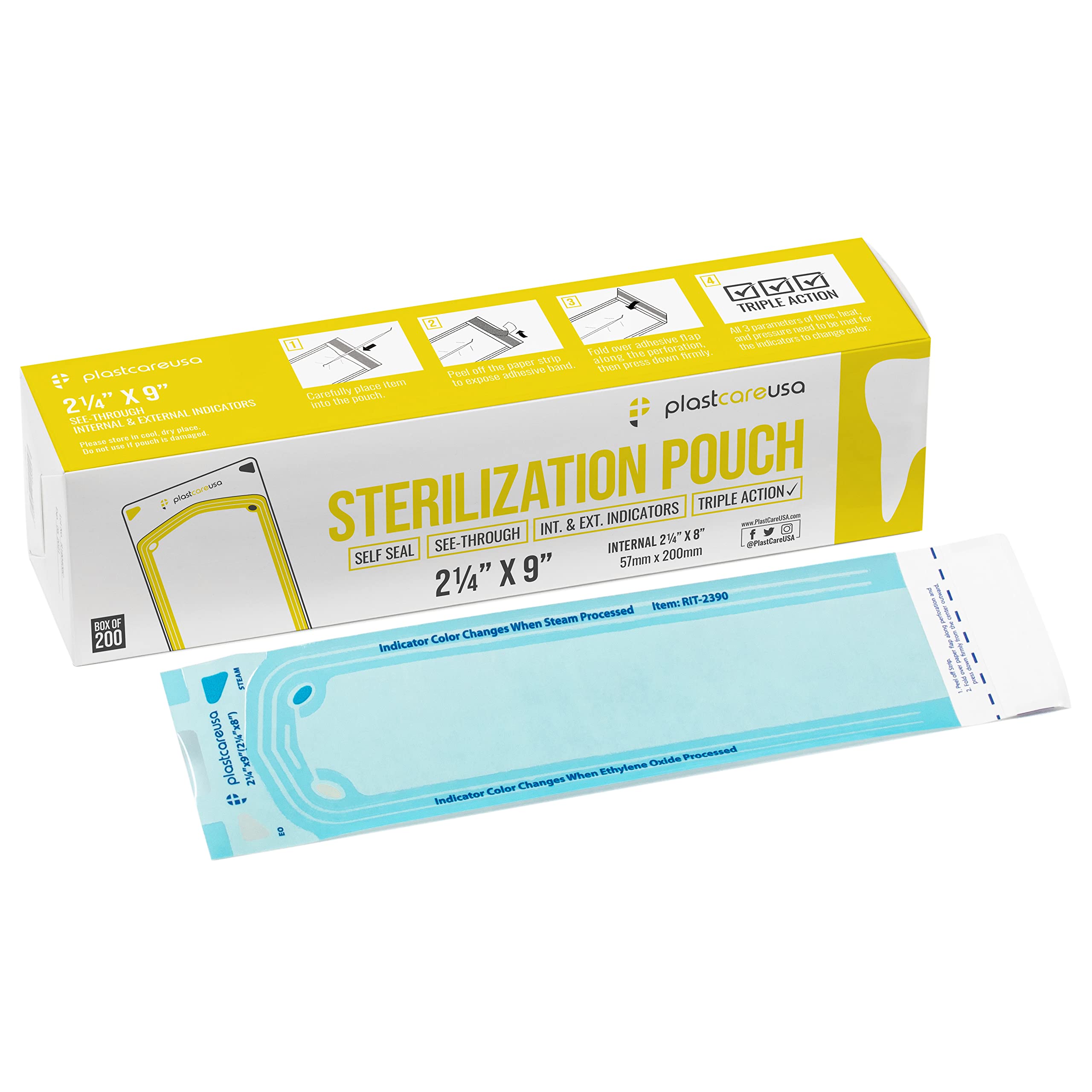 1000 Dental Sterilization Pouches 2.25