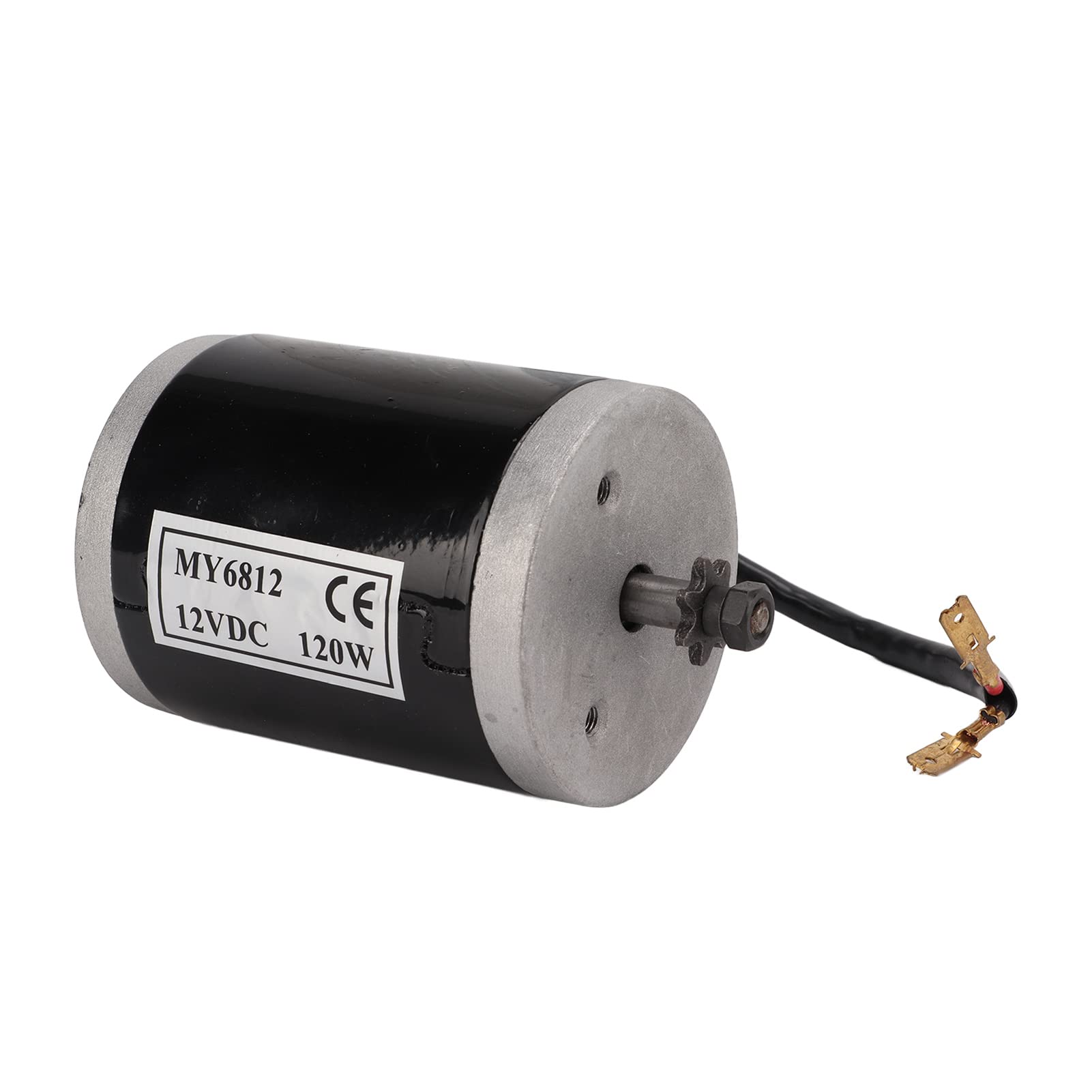 12V 120W Brush DC Motor with Metal Pulley - High Power Aluminum Electric Motor for Scooters, Bikes & Tricycles - Perfect for DIY Electric Vehicle Upgrades and Replacement Parts