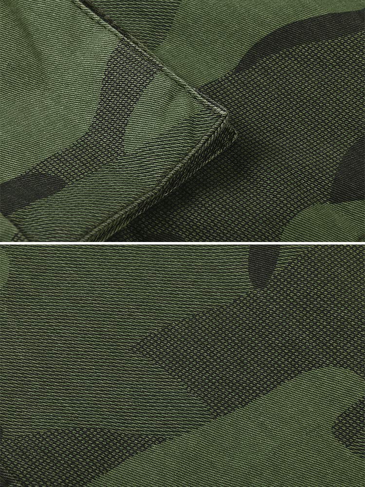 Men's Cotton Military Cargo Pants - 8 Pocket Tactical Work Pants for Outdoor Hiking & Casual Wear | Durable Camo Combat Pants for Hunting, Camping & Work