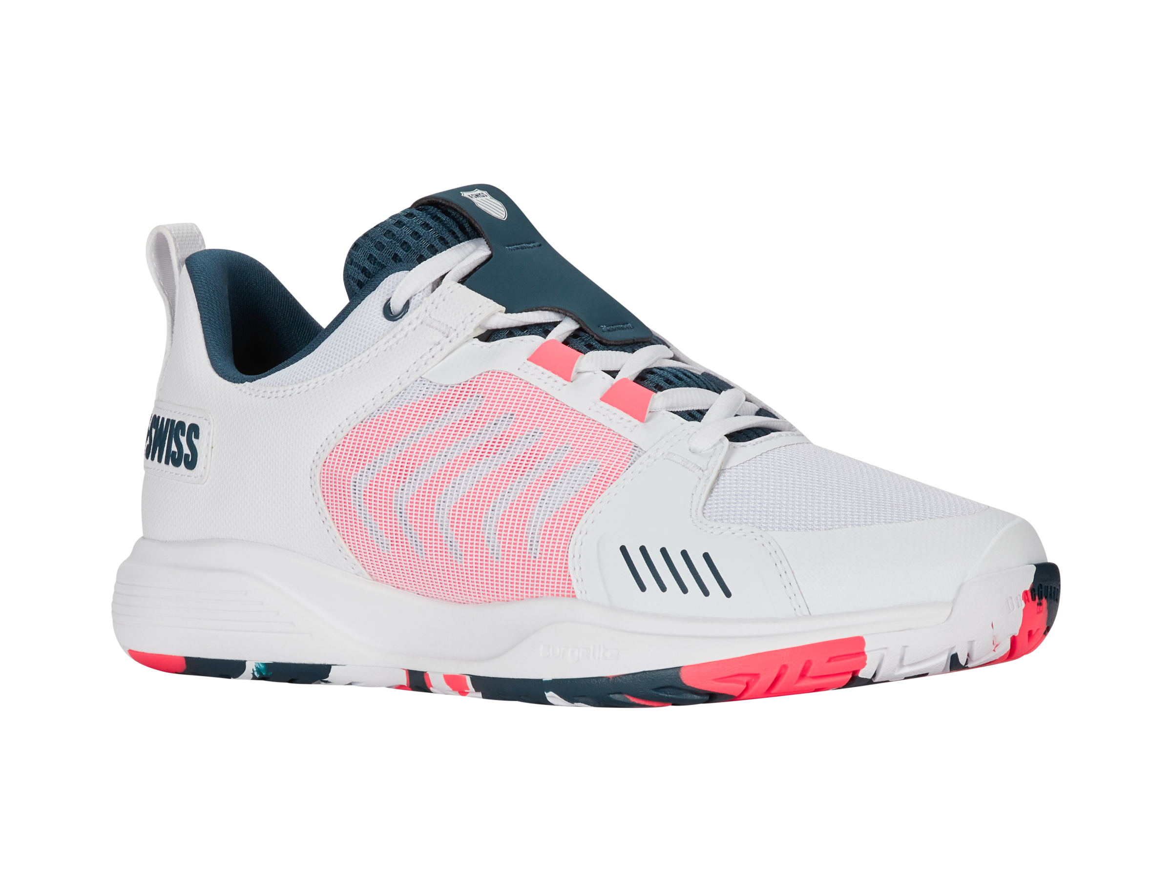 ULTRASHOT TEAM Basketball Shoes - White/Stargazer/Neon Blaze | High-Performance Basketball Sneakers for Men & Women | Perfect for Indoor & Outdoor Courts, Training, and Casual Wear