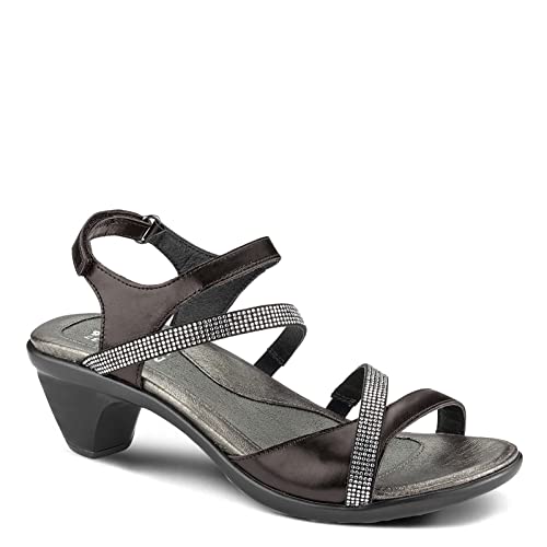 Black Madras Lthr/Black W/Clear Rhinestones