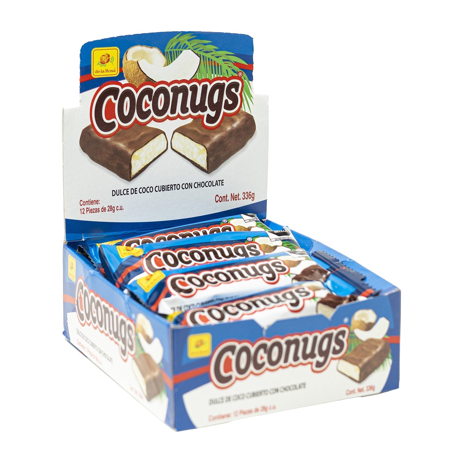 De La Rosa Coco Nugs Mexican Candy - 12 Count Box | Sweet Coconut Treats for Parties, Gifts & Snacking