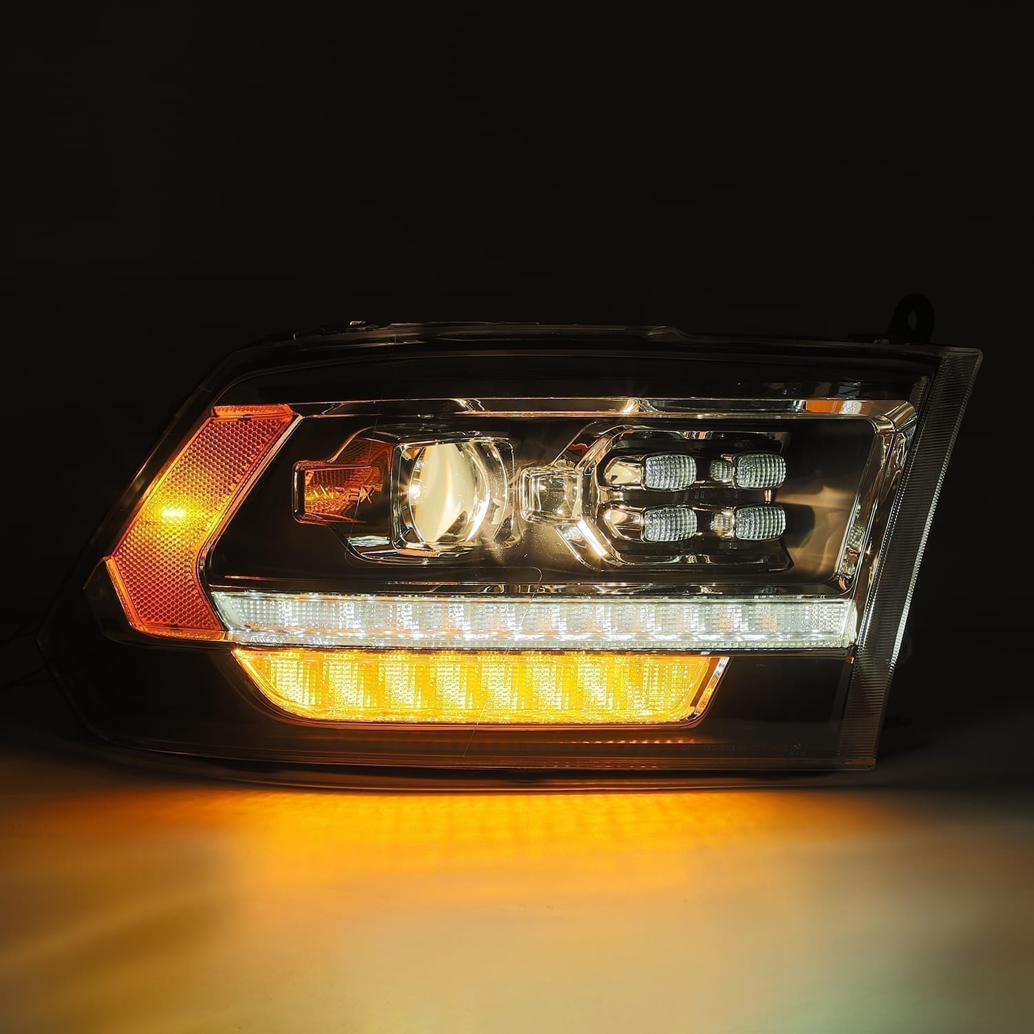 09-18 Ram Truck LUXX Series 5th Gen 2500 LED Projector Headlights - Black Housing for Improved Night Visibility | Perfect for Off-Roading & Night Driving