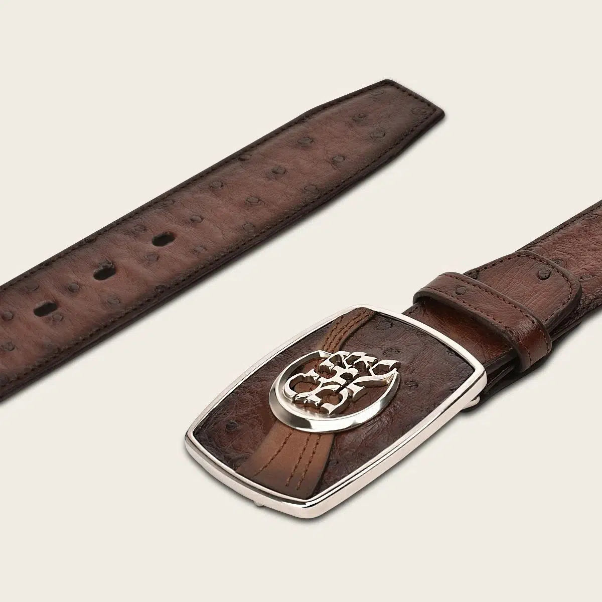 Premium Cuadra Honey Western Ostrich Leather Belt for Men - Stylish Cowboy Fashion Accessory for Casual Wear, Rodeo & Western Events
