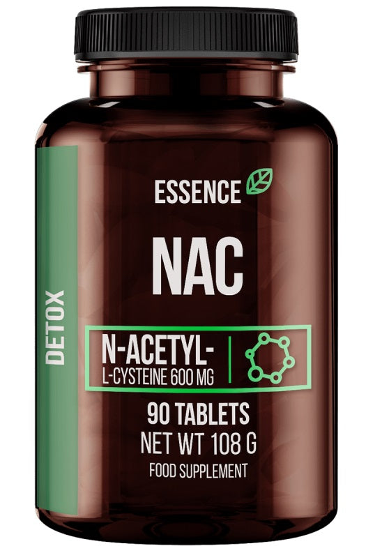 Essence Nutrition NAC 600mg Dietary Supplement - 90 Tablets for Liver Support & Detox | Antioxidant Boost for Immune System & Respiratory Health