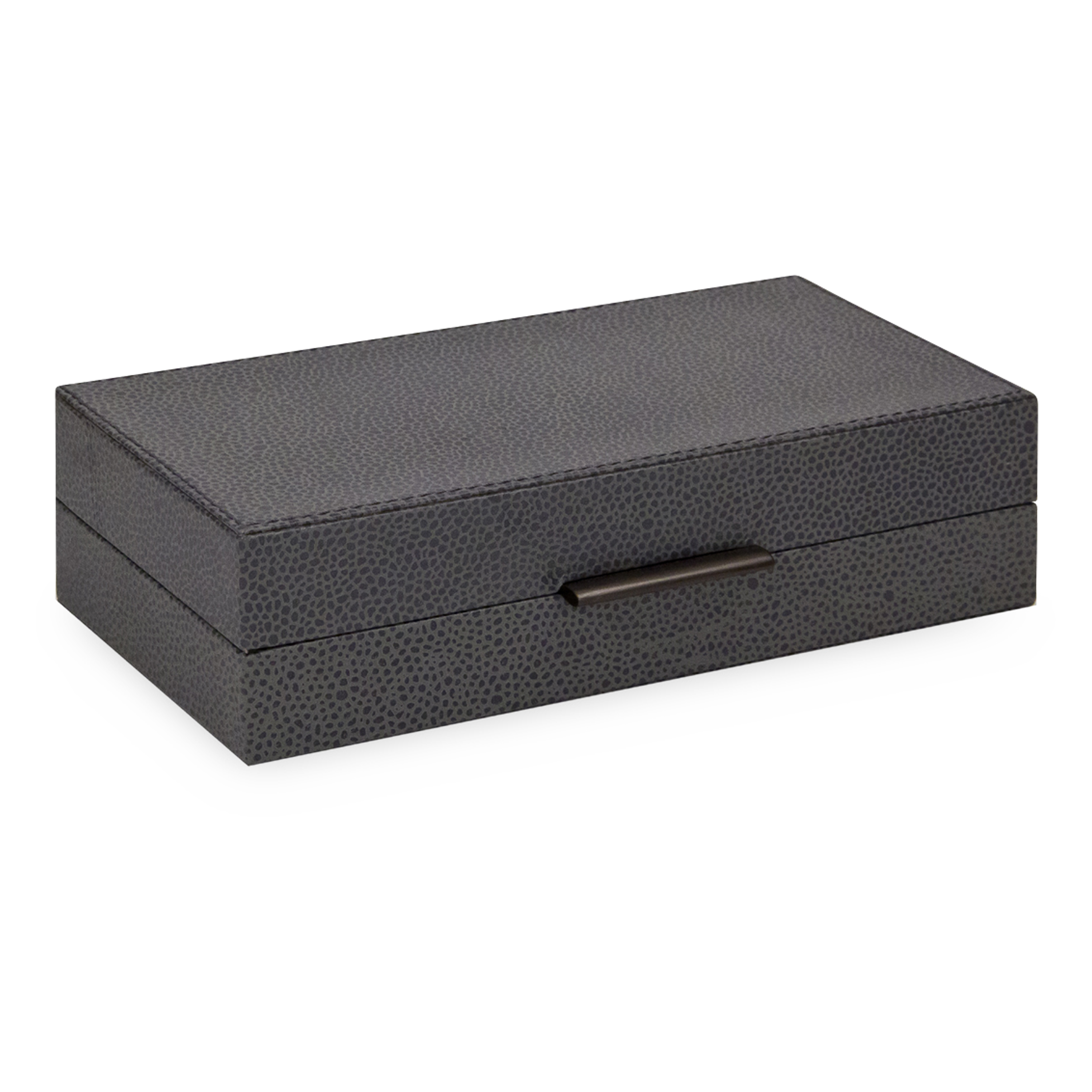 Genuine Leather Jewelry Box with Soft Lining - Elegant Blue Storage Case for Rings, Necklaces & Accessories | Perfect for Travel, Home & Gift Giving