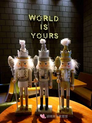 Premium ZAMTAC Nutcracker Puppet Bar Set - Handcrafted Soldier Ornaments for Home & Living Room Decor - Christmas & Holiday Decoration (3-Piece Set, Style D) - Perfect for Festive Parties, Winter Themed Events & Seasonal Home Styling