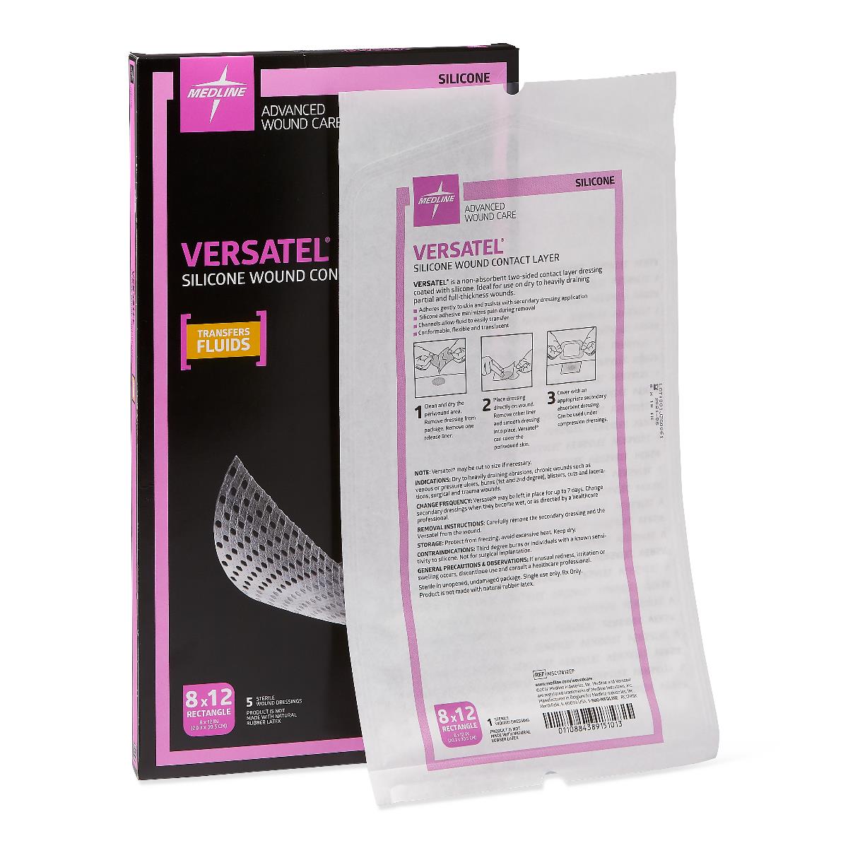 Versatel Contact Layer Dressings for Wound Care | Non-Adhesive Wound Dressing Pads | Ideal for Post-Surgery, Burns & Chronic Wounds | Medical Grade Protection & Comfort