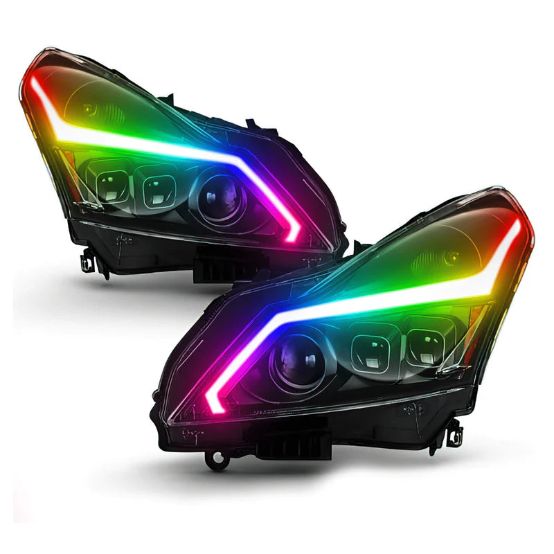 Infiniti G37 Multicolor LED Headlights - Compatible with 2010-2013 Models | Upgrade Your Car Lighting for Night Driving & Custom Style