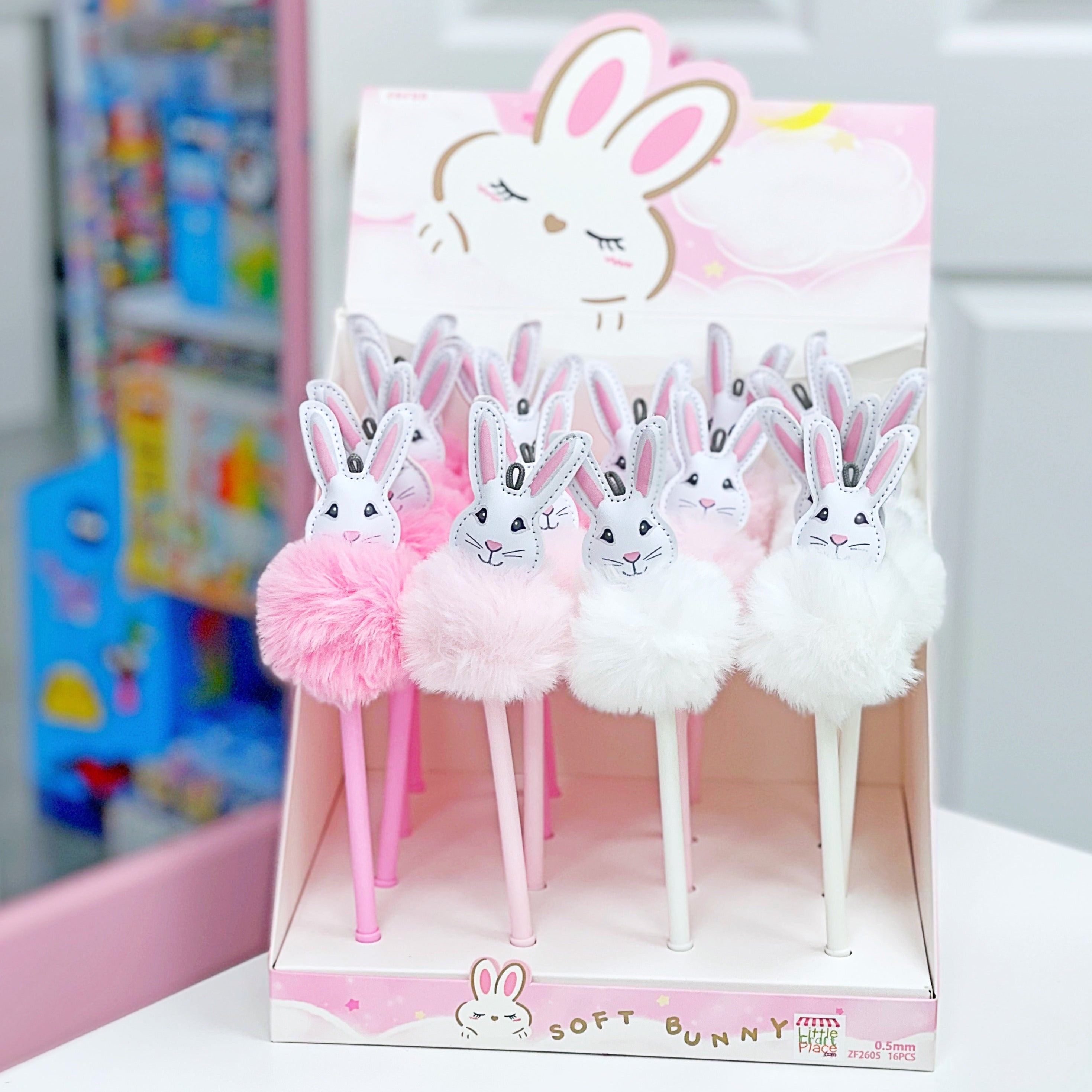 Cute Bunny Pom Pom Gel Pen Set - Colorful Smooth Writing Pens for Journaling, Note Taking, and School Supplies - Perfect for Girls, Kids, and Kawaii Stationery Lovers
