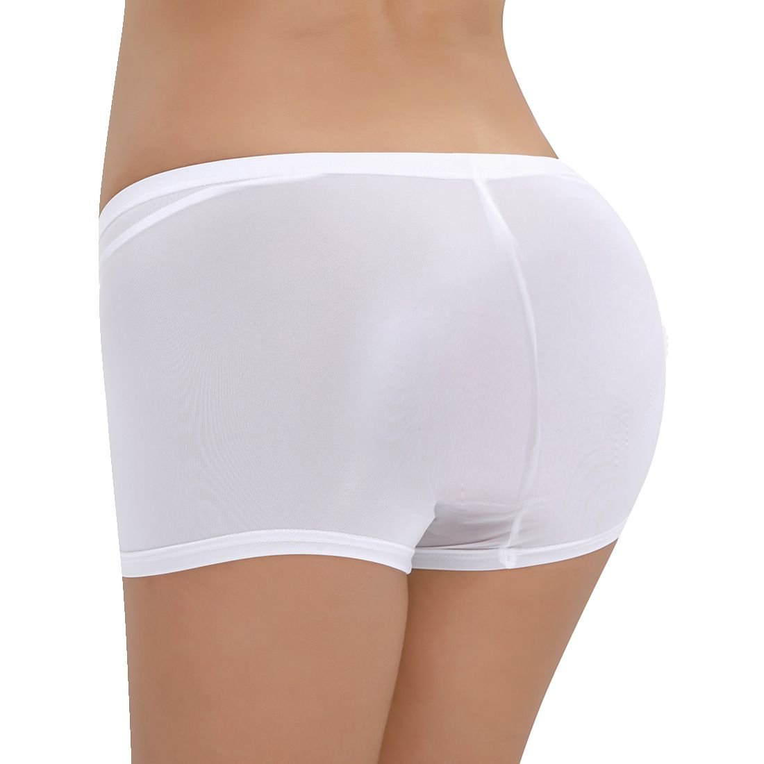 Sexy Sheer Mesh Women's Boy Shorts - Stretchy Lingerie Panties & Underwear for Comfort & Style - Perfect for Sleepwear, Lounge Wear, and Intimate Moments