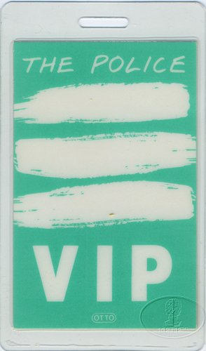 Police 1983 VIP Backstage Laminated Pass - Sting Andy Summers Stewart Copeland Collectible VIP Pass | Perfect for Music Memorabilia Collections & Rock Band Fan Gifts
